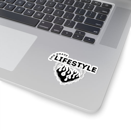Emo Phase Lifestyle – Kiss-Cut Sticker - Mixtape Hearts
