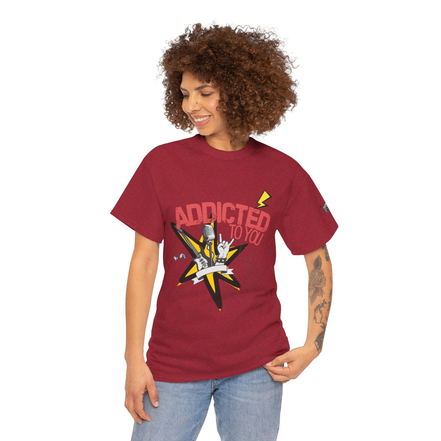 "Addicted to You" – Sad Songs & Soft Cotton Tee | Casual Graphic Tee, Gift for Music Lovers, Trendy Streetwear, Comfortable Everyday Wear, [...] - Mixtape Hearts