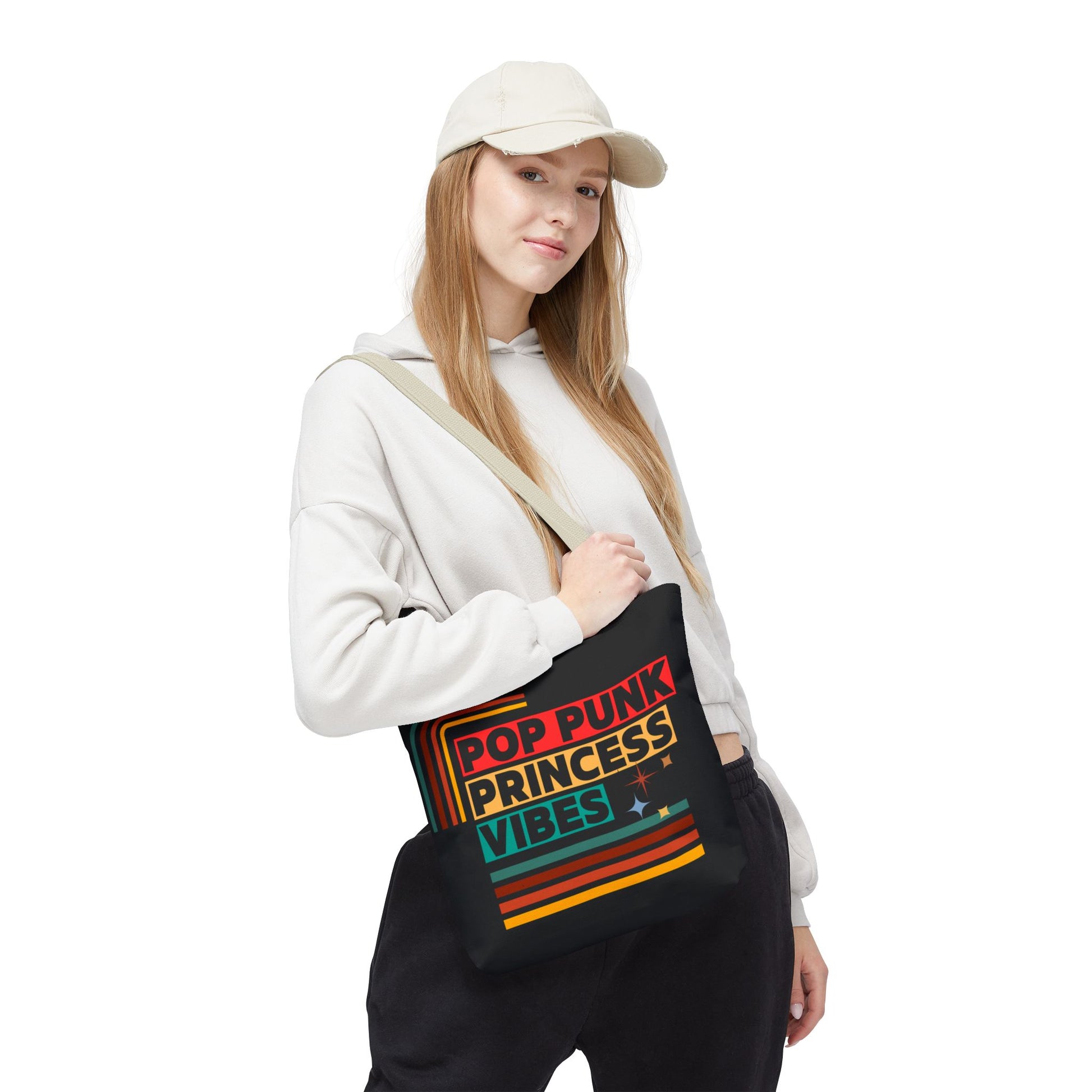 Pop Punk Princess Vibes – Loud & Cute Tote Bag – Emotional Era Tote Bag– Retro Music Tote – Pop Music Tote Bag – Nostalgic Music Tote - Mixtape Hearts