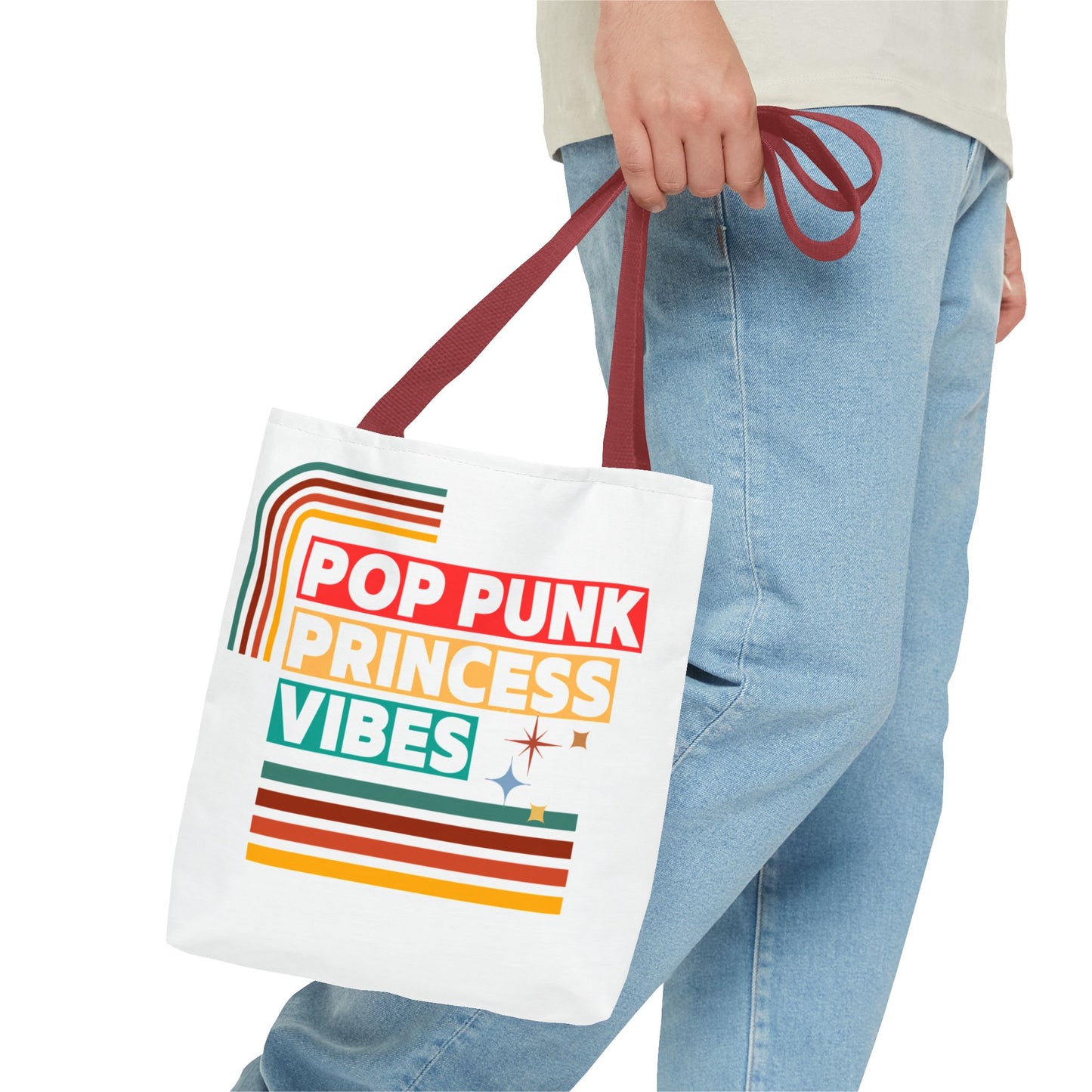 Pop Punk Princess Vibes – Loud & Cute Tote Bag– Emotional Era Tote Bag - AOP, Fun and Stylish, Perfect for Music Lovers, Gift for Friends, Everyday Use, Beach Bag, Eco-Friendly - Mixtape Hearts