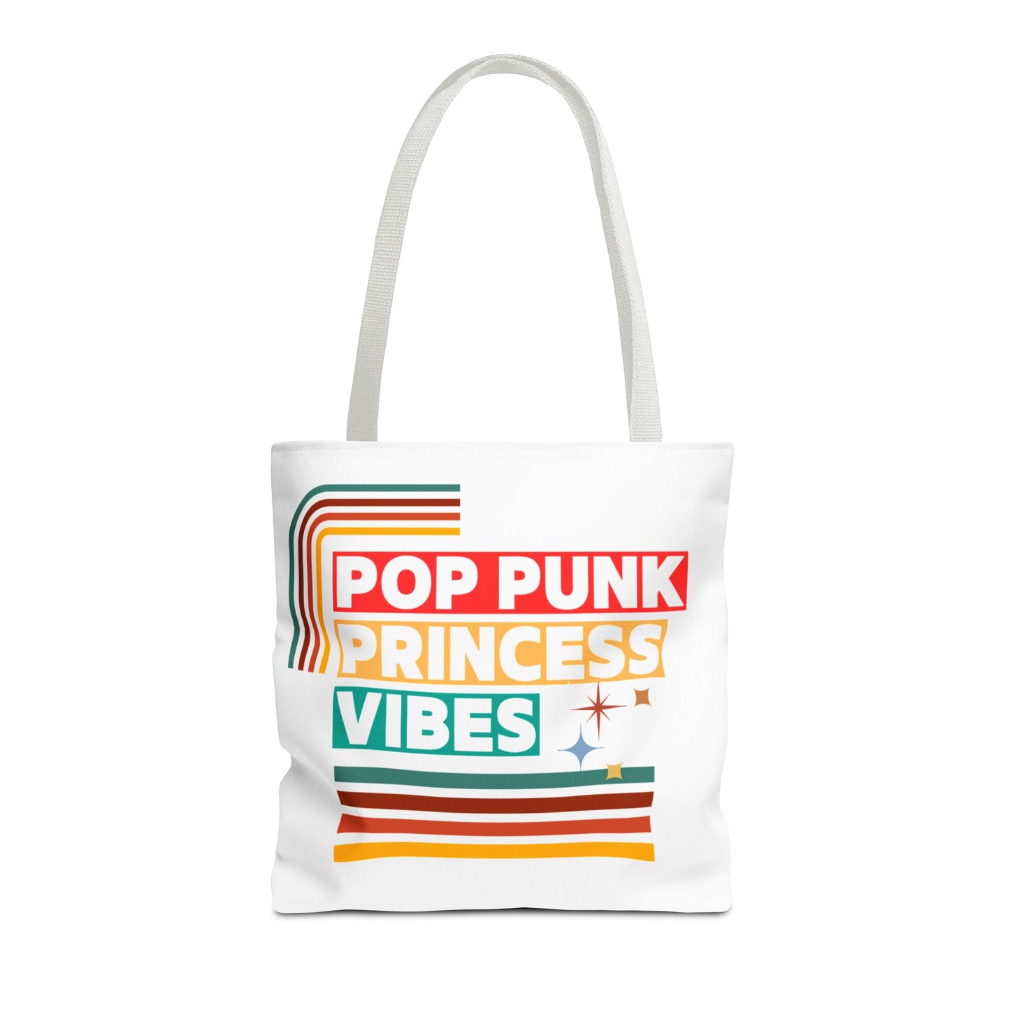 Pop Punk Princess Vibes – Loud & Cute Tote Bag– Emotional Era Tote Bag - AOP, Fun and Stylish, Perfect for Music Lovers, Gift for Friends, Everyday Use, Beach Bag, Eco-Friendly - Mixtape Hearts