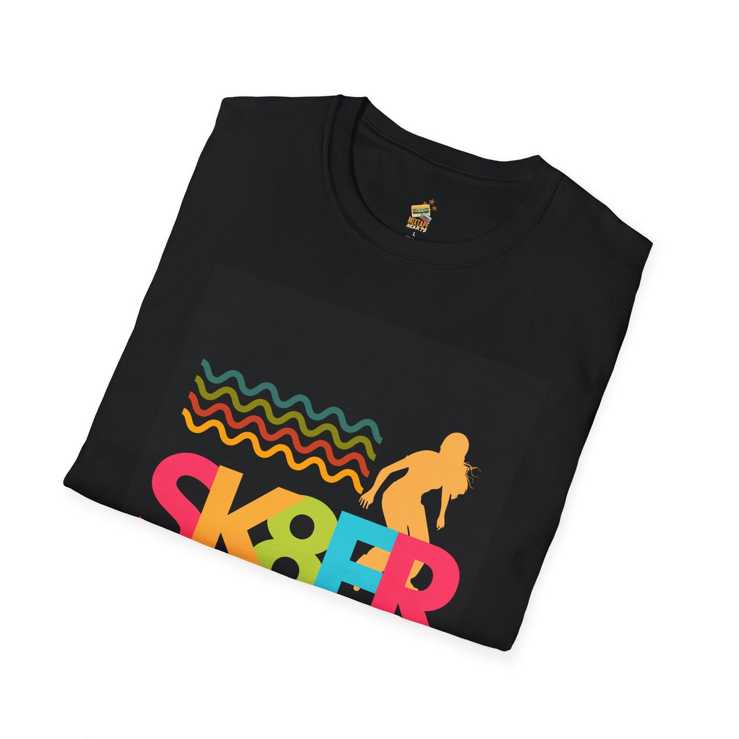 Sk8er State of Mind – Skater Girl Graphic Tee – Graphic Tee for Alt Girls– Emotional Nostalgia T-Shirt – 90s Nostalgia Unisex Tee| Gift for Walkman Fans, Vintage Style Tee, Casual Wear, Concert Outfit, Unisex Apparel