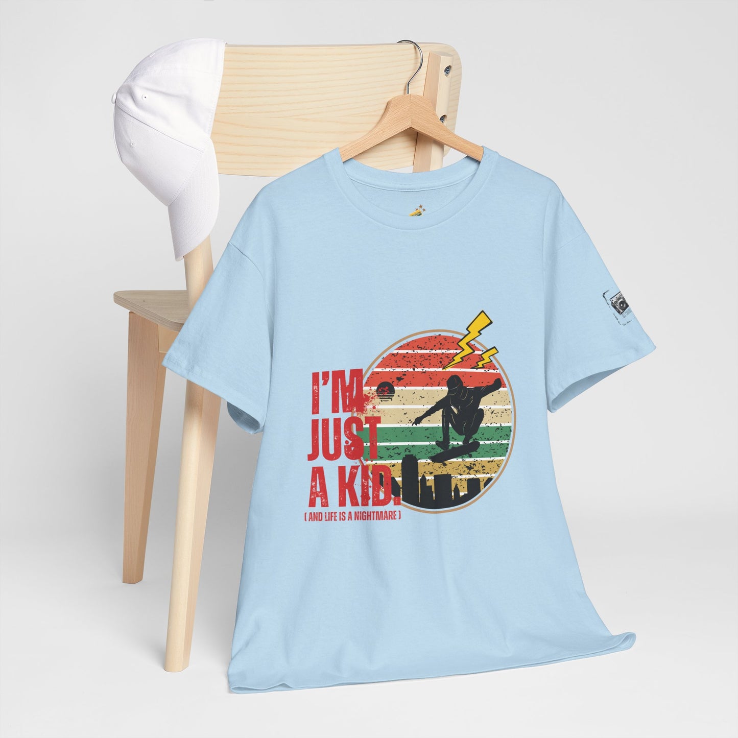 I’m Just a Kid T-Shirt – 2000s Pop Punk Graphic Tee Inspired by Simple Plan, Unisex Cotton T-Shirt, Gift for Young Explorers, Playful Design for All Ages - Mixtape Hearts