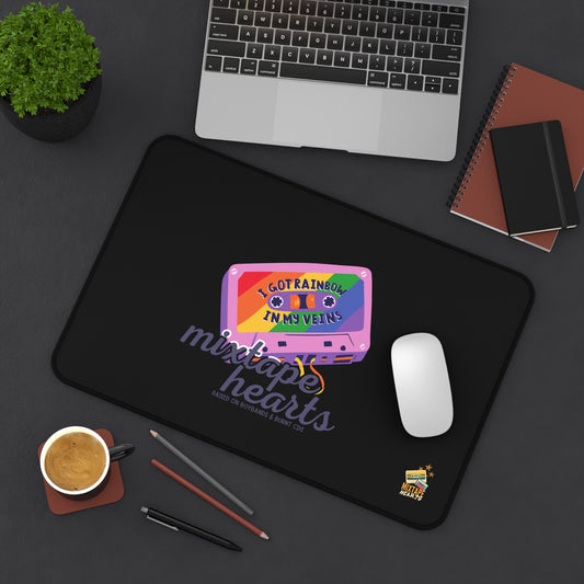 Raised on Boybands & Burnt CDs – Desk Mat– Pop Culture Desk Mat – Retro 90s Desk Mat, Vintage Walkman Design, Cute Office Decor, Gift for Music Lovers, Retro Accessories, Home Workspace
