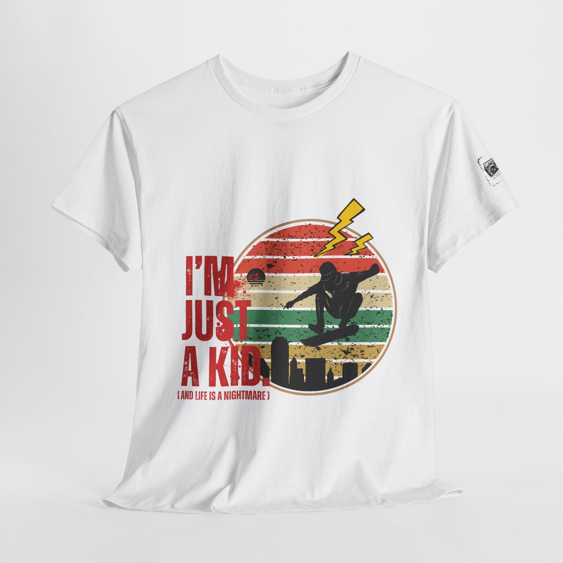 I’m Just a Kid T-Shirt – 2000s Pop Punk Graphic Tee Inspired by Simple Plan, Unisex Cotton T-Shirt, Gift for Young Explorers, Playful Design for All Ages - Mixtape Hearts