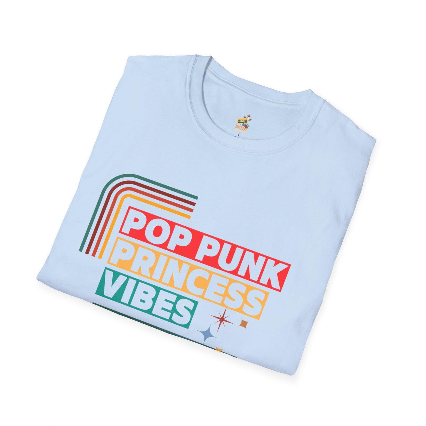 Pop Punk Princess Vibes – Graphic Tee for Alt Girls– Emotional Nostalgia T-Shirt – 90s Nostalgia Unisex Tee| Gift for Walkman Fans, Vintage Style Tee, Casual Wear, Concert Outfit, Unisex Apparel - Mixtape Hearts
