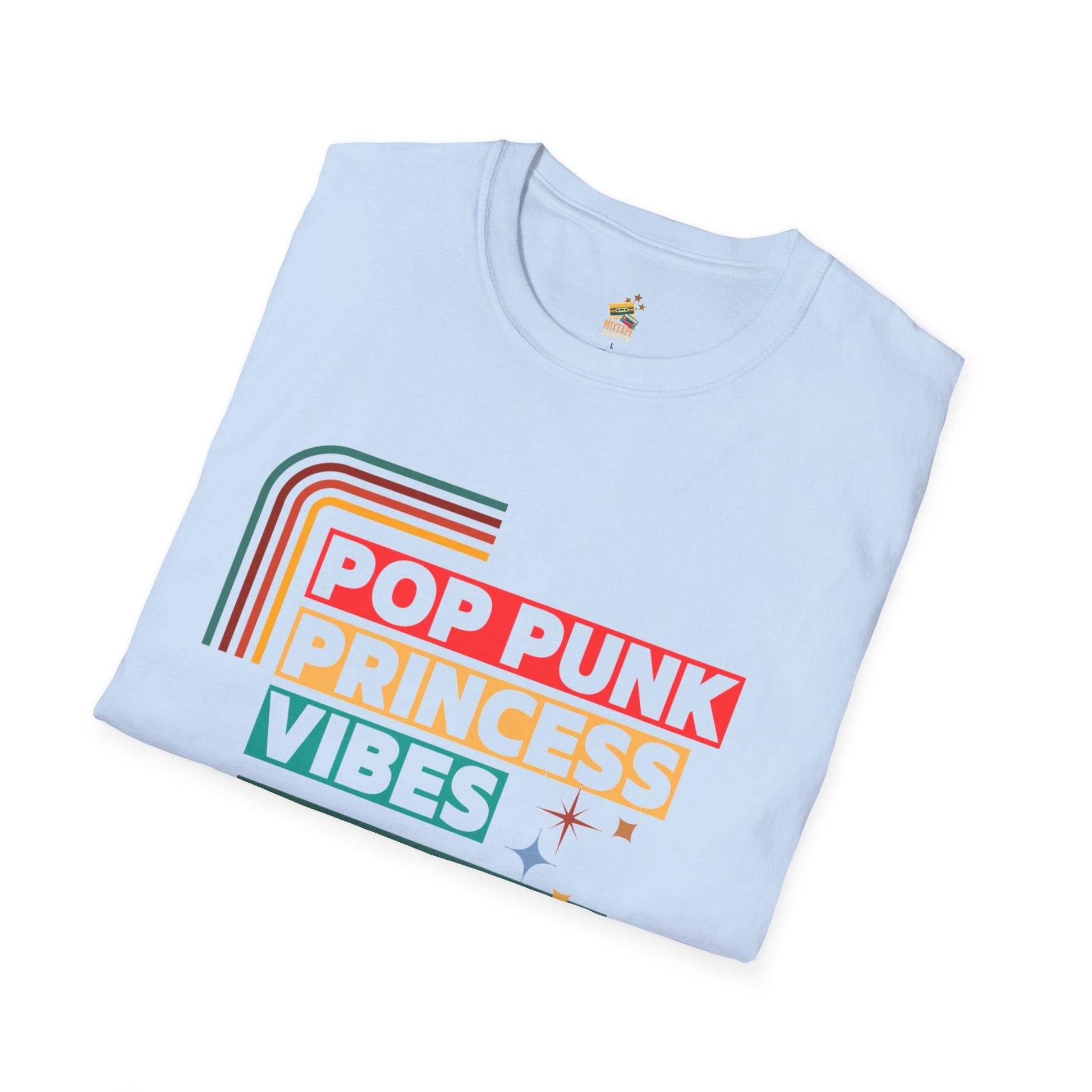 Pop Punk Princess Vibes – Graphic Tee for Alt Girls– Emotional Nostalgia T-Shirt – 90s Nostalgia Unisex Tee| Gift for Walkman Fans, Vintage Style Tee, Casual Wear, Concert Outfit, Unisex Apparel - Mixtape Hearts
