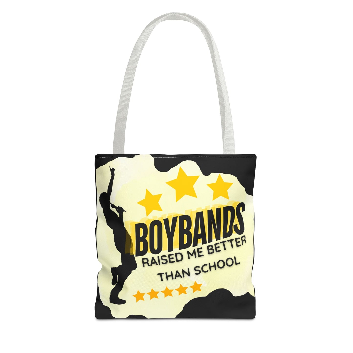 Boybands Raised Me Better Than School – Retro Music Tote – Pop Music Tote Bag – Nostalgic Music Tote - Mixtape Hearts