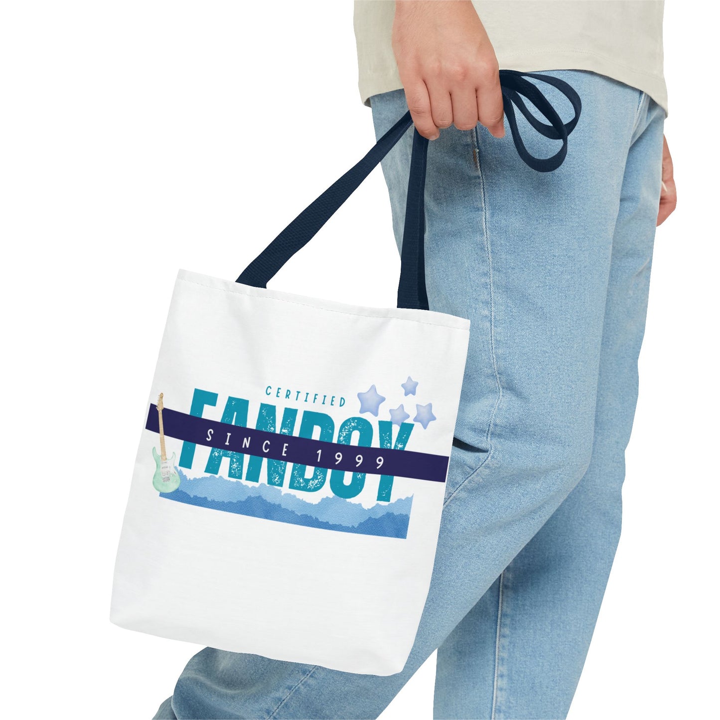 Certified Fanboy Since 1999 – Pop Music Tote Bag– Nostalgic Music Tote, Cute Tote, Gift for Fangirls, Fan Merchandise, Artsy Bag, AOP Design - Mixtape Hearts
