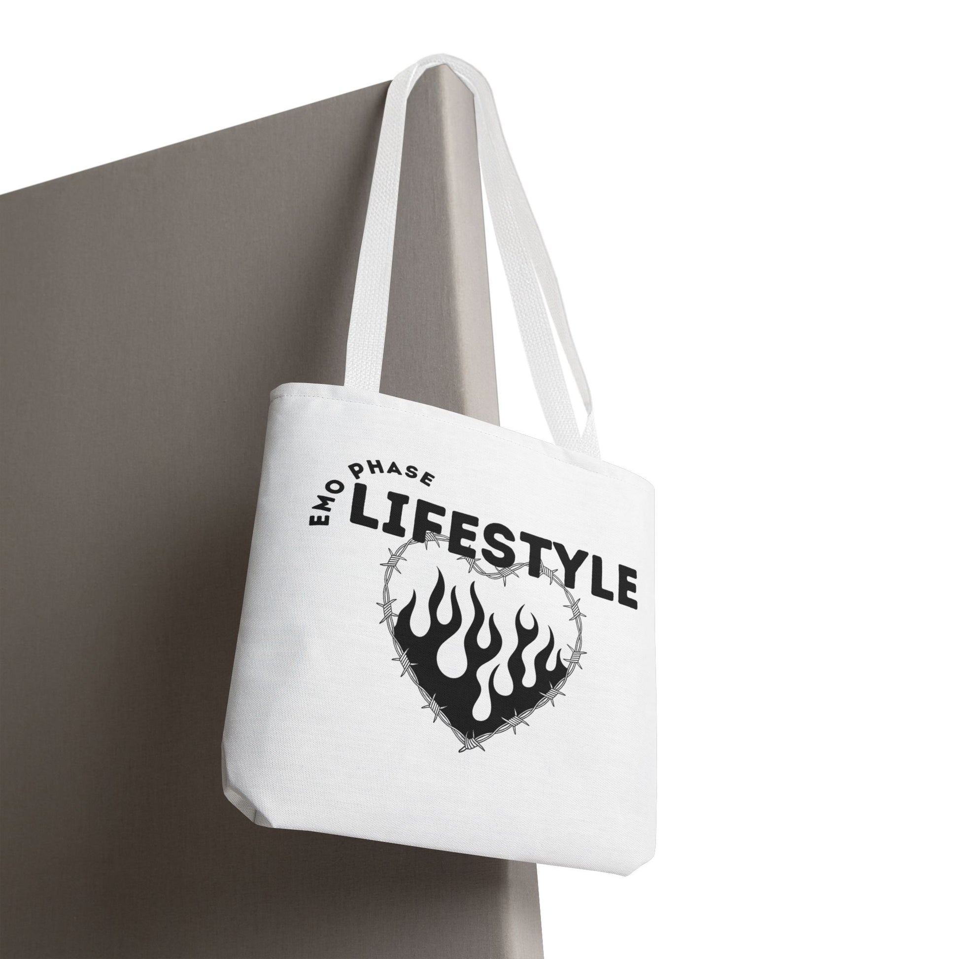 Emo Phase Lifestyle – Emotional Era Tote Bag - AOP, Fun and Stylish, Perfect for Music Lovers, Gift for Friends, Everyday Use, Beach Bag, Eco-Friendly - Mixtape Hearts