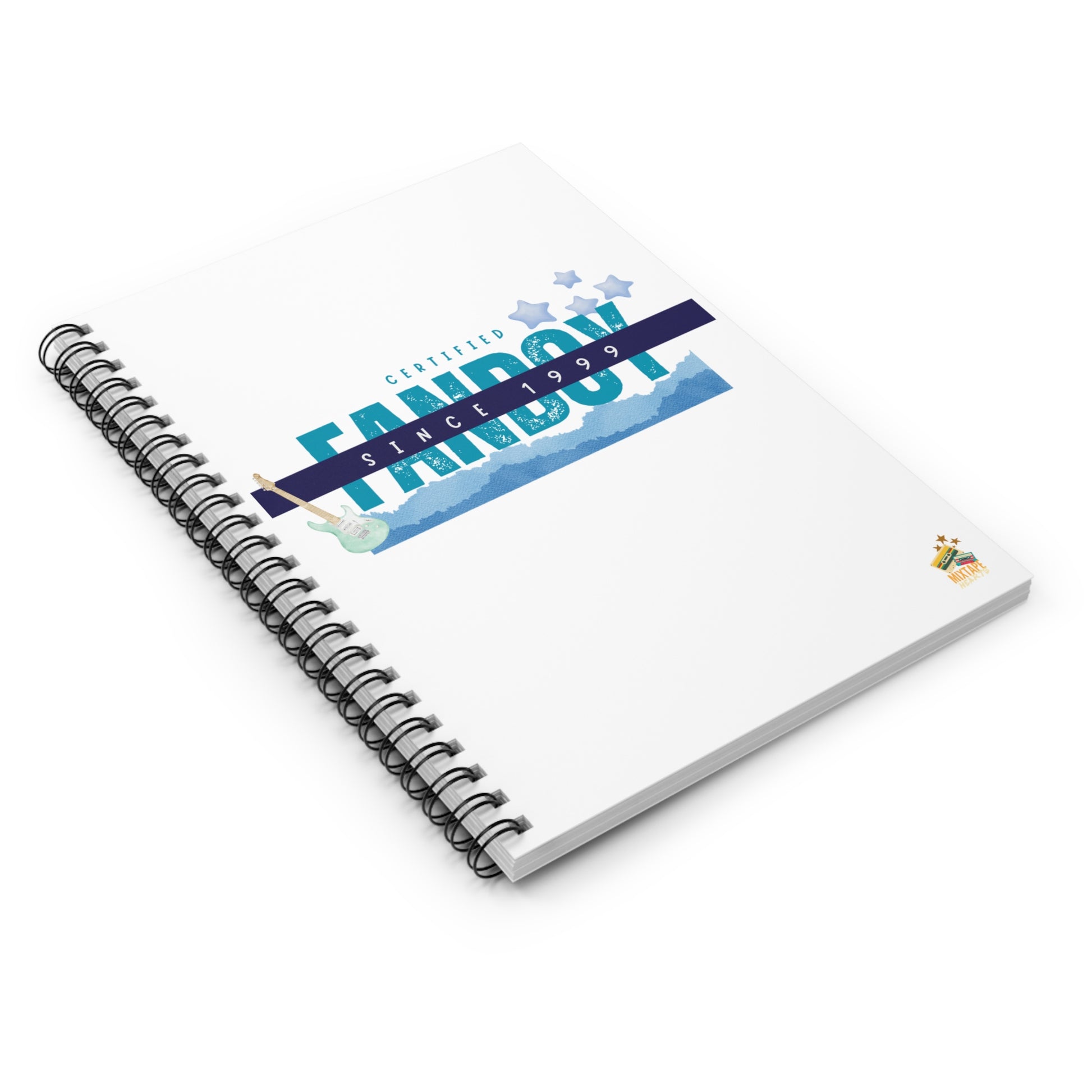 Certified Fanboy Since 1999 – Nostalgia-Inspired Journal - Cute Stationery, Journal for Fans, Gift for Creatives, School Supplies, Writing Journal - Mixtape Hearts