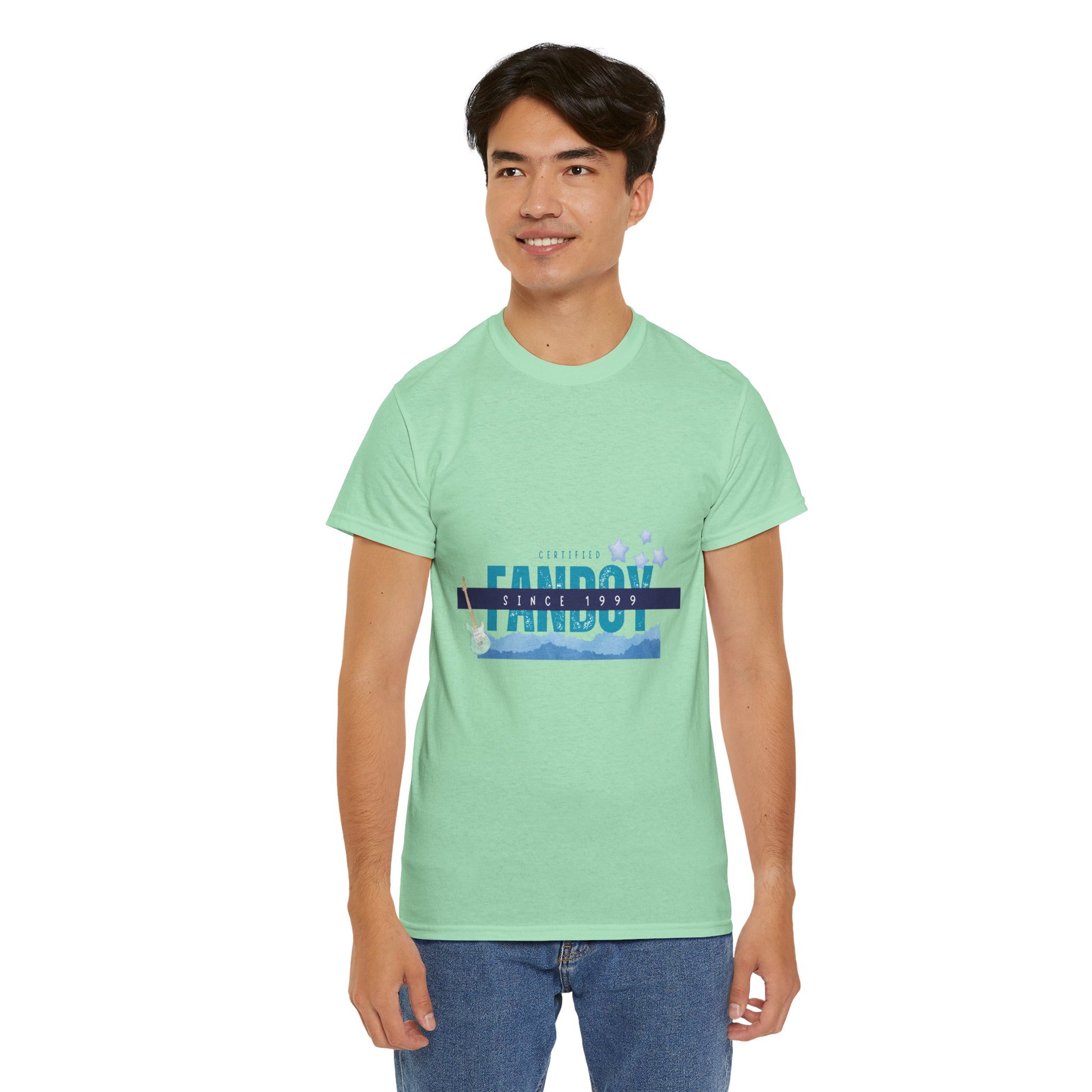 Certified Fanboy Since 1999 – Retro Pop Music Tee, Casual Tee, Graphic T-Shirt, Gift for Fans, Summer Wear, Everyday Comfort - Mixtape Hearts