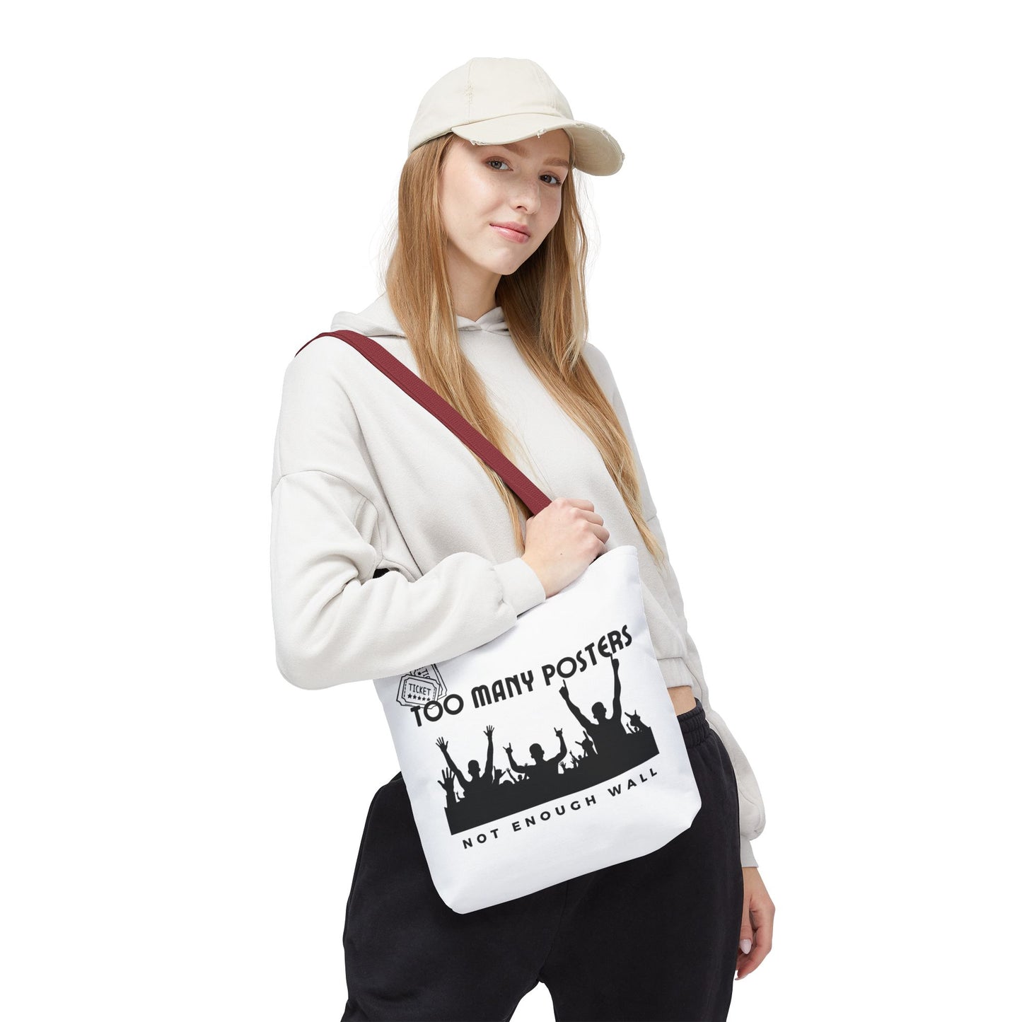 Too Many Posters, Not Enough Wall – Fangirl Era Tote Bag - AOP, Fun and Stylish, Perfect for Music Lovers, Gift for Friends, Everyday Use, Beach Bag, Eco-Friendly - Mixtape Hearts