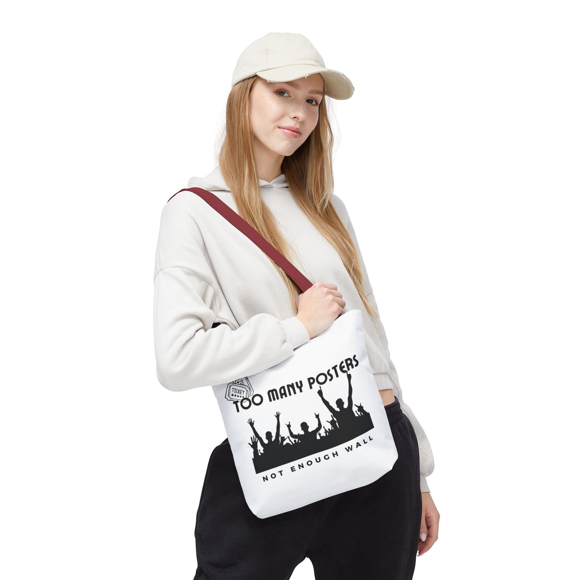 Too Many Posters, Not Enough Wall – Fangirl Era Tote Bag - AOP, Fun and Stylish, Perfect for Music Lovers, Gift for Friends, Everyday Use, Beach Bag, Eco-Friendly - Mixtape Hearts