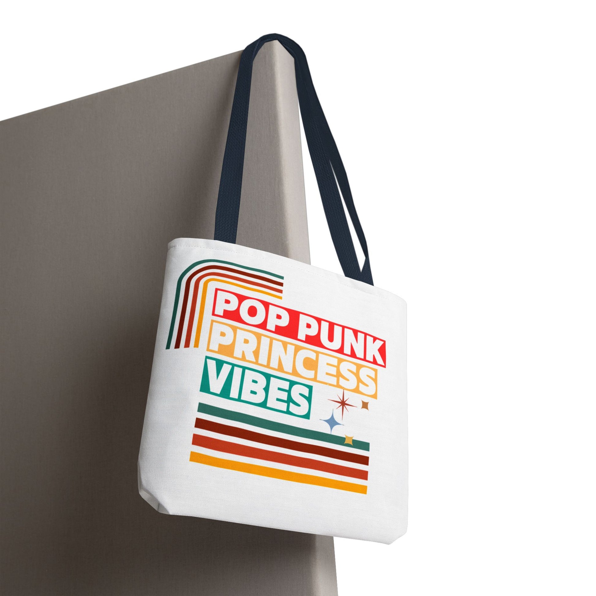 Pop Punk Princess Vibes – Loud & Cute Tote Bag– Emotional Era Tote Bag - AOP, Fun and Stylish, Perfect for Music Lovers, Gift for Friends, Everyday Use, Beach Bag, Eco-Friendly - Mixtape Hearts