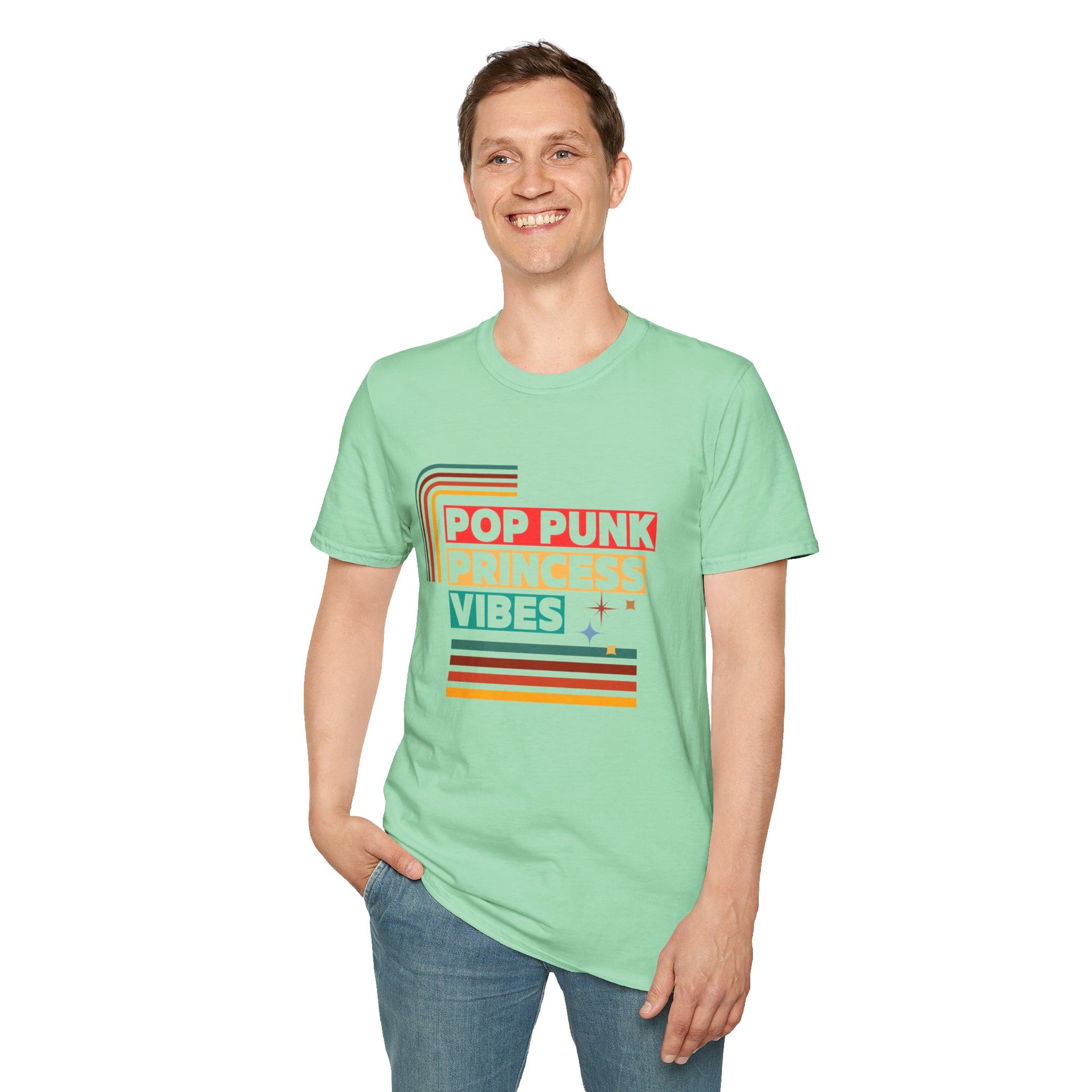 Pop Punk Princess Vibes – Graphic Tee for Alt Girls– Emotional Nostalgia T-Shirt – 90s Nostalgia Unisex Tee| Gift for Walkman Fans, Vintage Style Tee, Casual Wear, Concert Outfit, Unisex Apparel - Mixtape Hearts