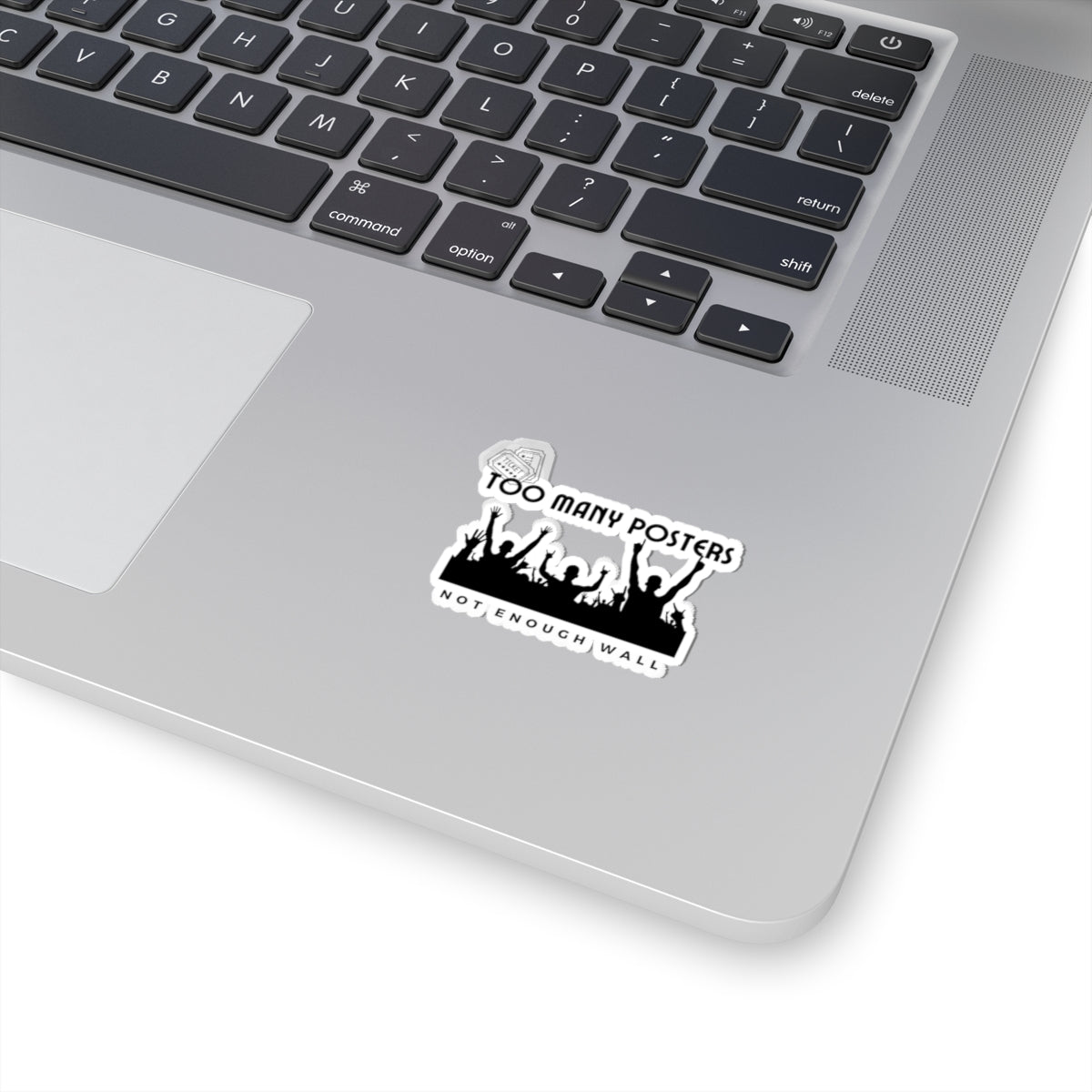 Too Many Posters, Not Enough Wall – 90s Fangirl Sticker – Retro 90s Music Sticker, Retro Music Stickers, Laptop Decor, Gift for Music Lovers, Trendy Stickers, Fun Gift Ideas - Mixtape Hearts