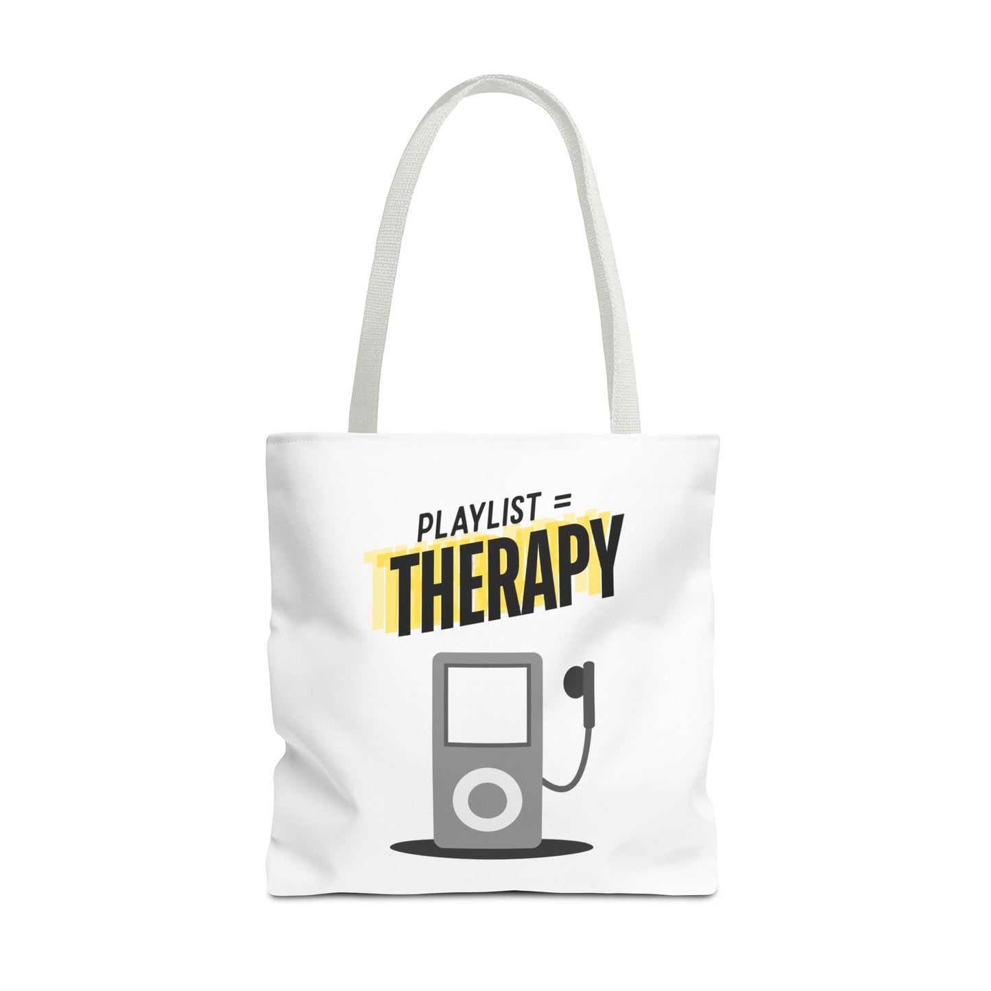 Playlist = Therapy Tote Bag – Nostalgic Music Tote, Cute Tote, Gift for Fangirls, Fan Merchandise, Artsy Bag, AOP Design - Mixtape Hearts