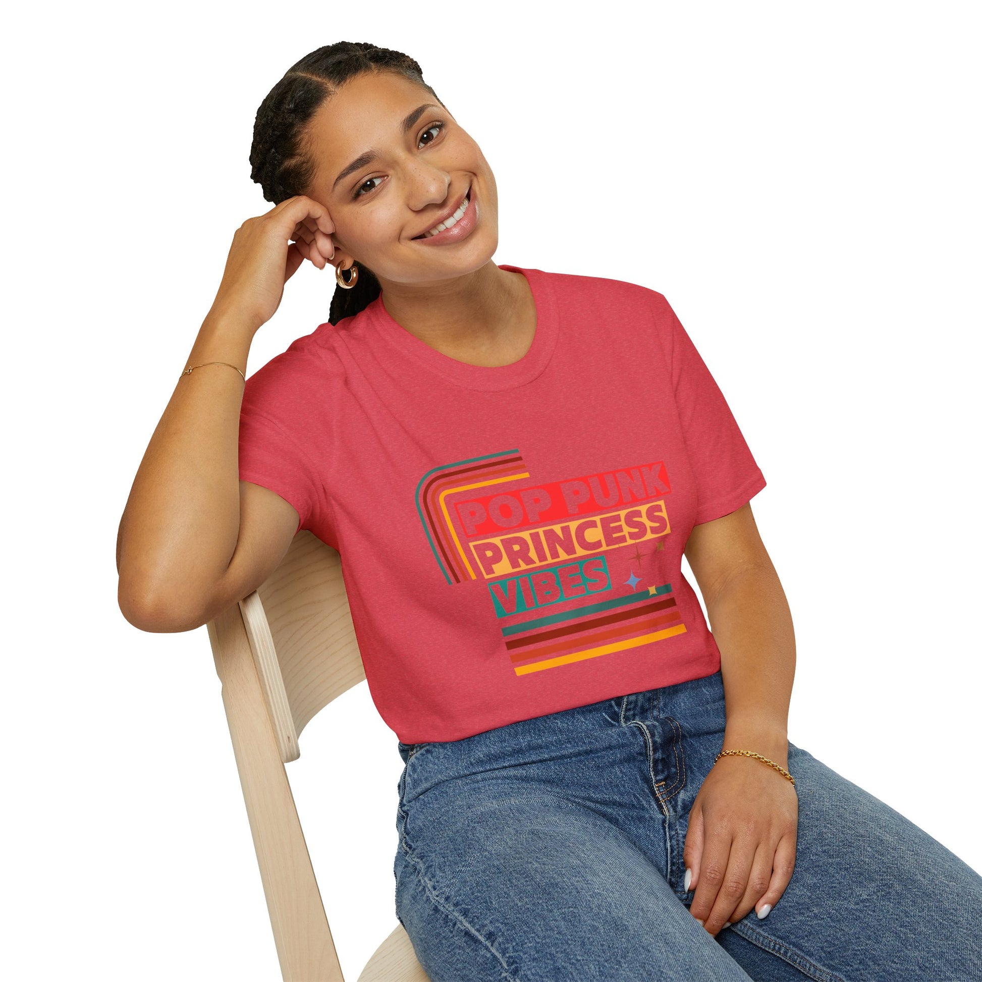 Pop Punk Princess Vibes – Graphic Tee for Alt Girls– Emotional Nostalgia T-Shirt – 90s Nostalgia Unisex Tee| Gift for Walkman Fans, Vintage Style Tee, Casual Wear, Concert Outfit, Unisex Apparel - Mixtape Hearts