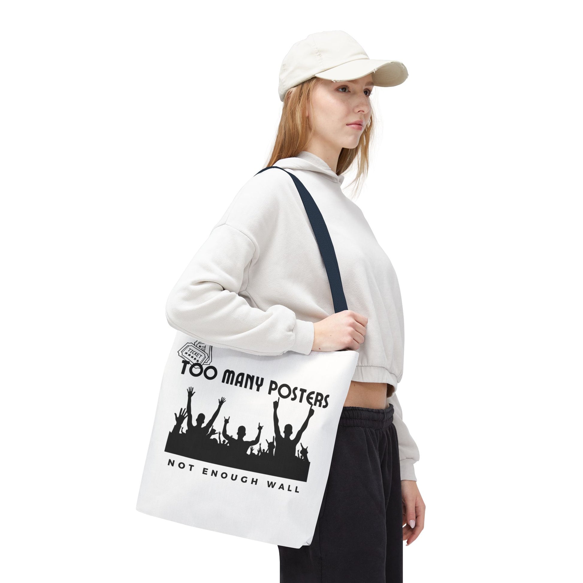 Too Many Posters, Not Enough Wall – Fangirl Era Tote Bag - AOP, Fun and Stylish, Perfect for Music Lovers, Gift for Friends, Everyday Use, Beach Bag, Eco-Friendly - Mixtape Hearts