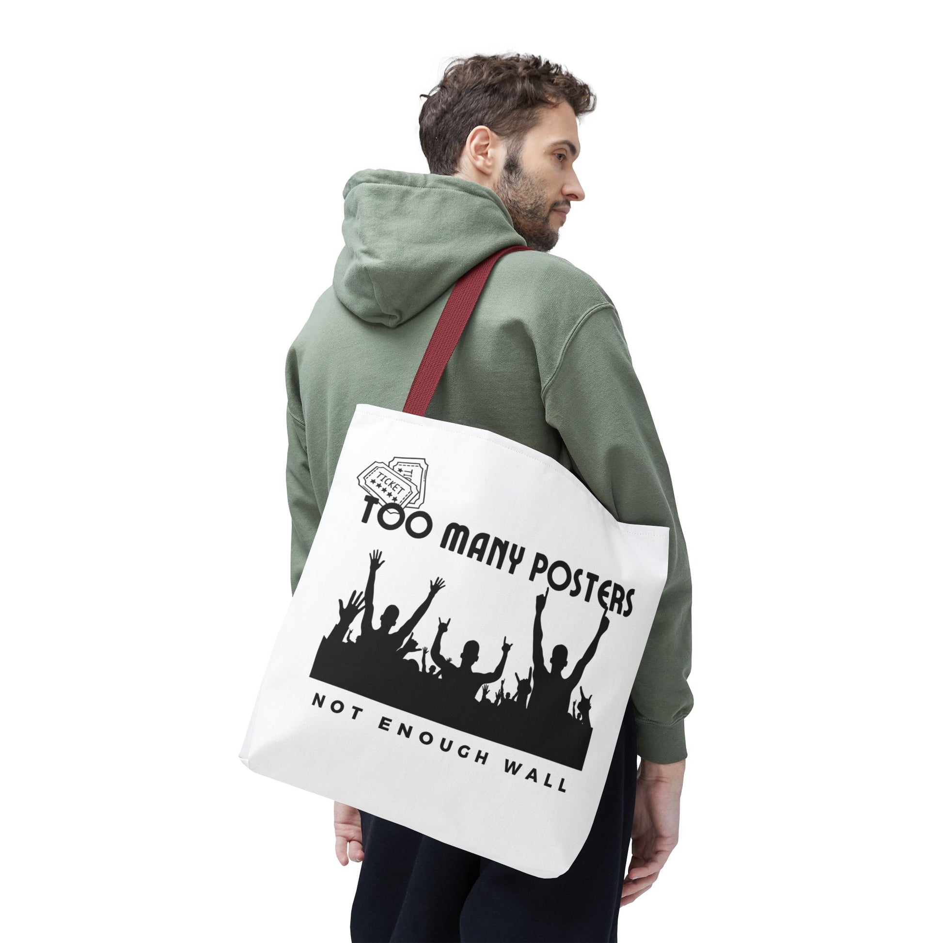 Too Many Posters, Not Enough Wall – Fangirl Era Tote Bag - AOP, Fun and Stylish, Perfect for Music Lovers, Gift for Friends, Everyday Use, Beach Bag, Eco-Friendly - Mixtape Hearts