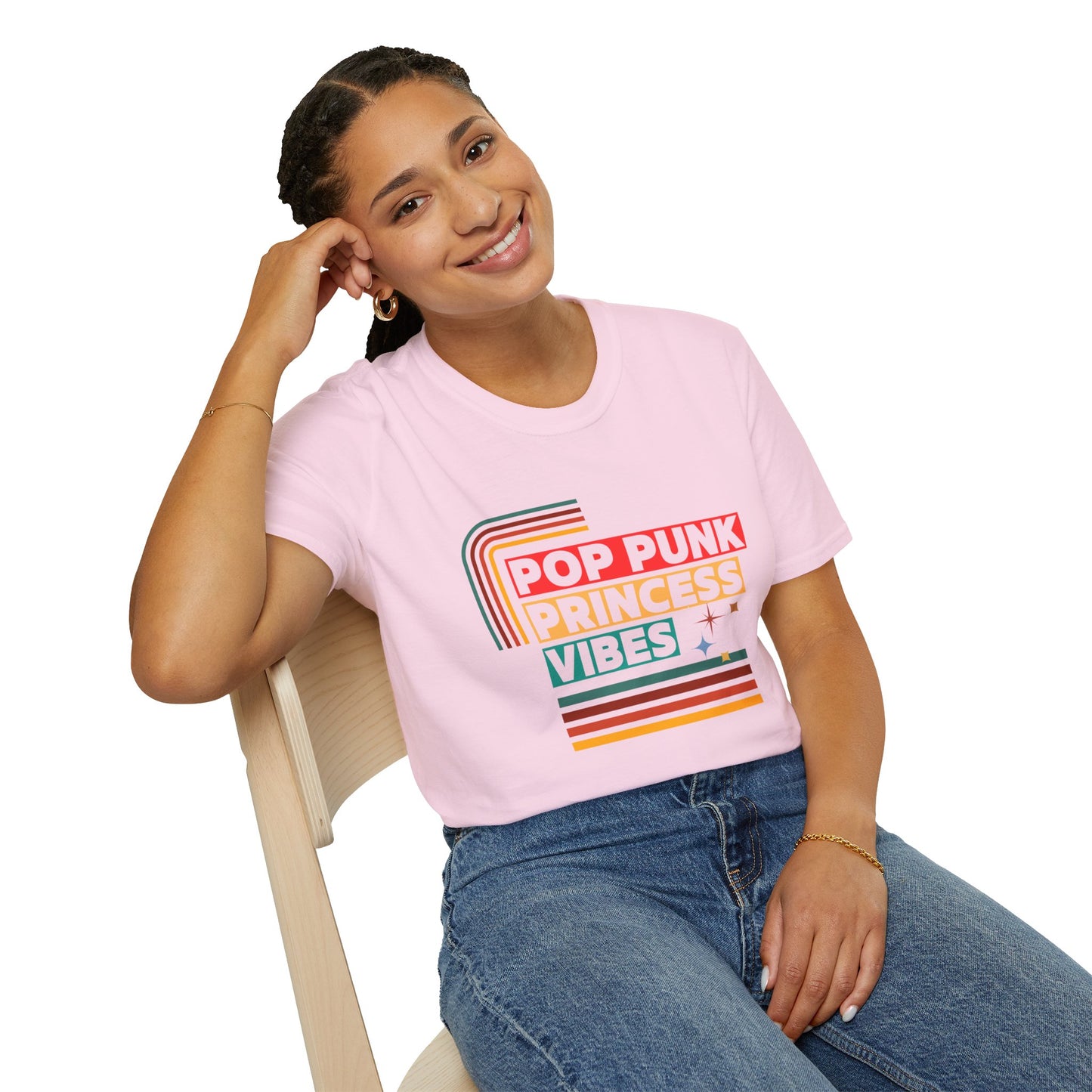 Pop Punk Princess Vibes – Graphic Tee for Alt Girls– Emotional Nostalgia T-Shirt – 90s Nostalgia Unisex Tee| Gift for Walkman Fans, Vintage Style Tee, Casual Wear, Concert Outfit, Unisex Apparel - Mixtape Hearts