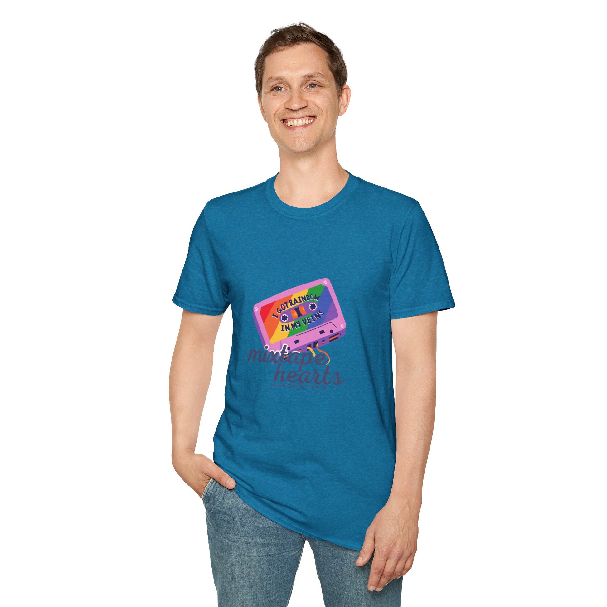 Raised on Boybands & Burnt CDs – Unisex T-Shirt– 90s Nostalgia Unisex Tee| Gift for Walkman Fans, Vintage Style Tee, Casual Wear, Concert Outfit, Unisex Apparel - Mixtape Hearts