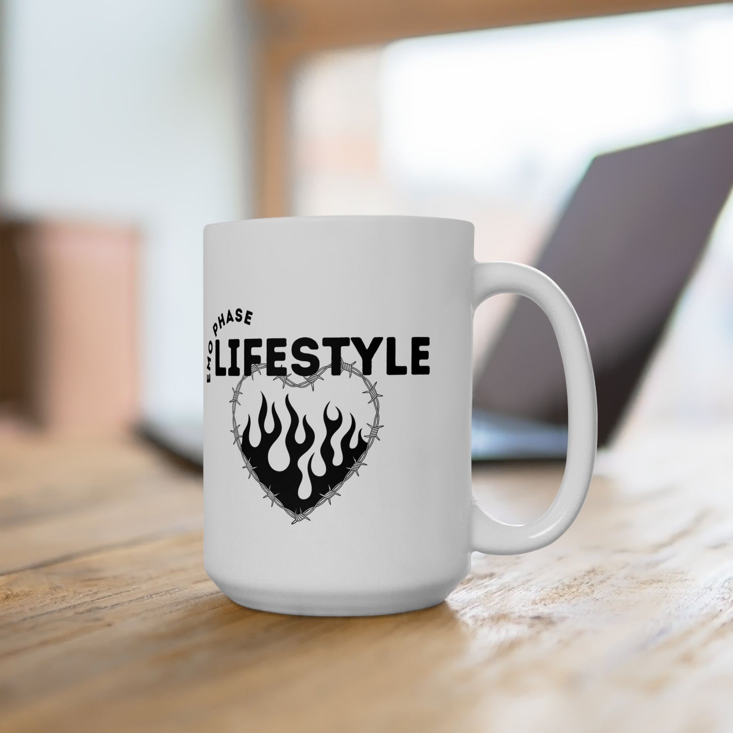 Emo Phase Lifestyle – Ceramic Mug – Nostalgic Boyband Mug – Nostalgic Boyband Mug - Unique Gift for Music Lovers, Coffee Cup, Tea Mug, Personalized Gift, Musician's Essential - Mixtape Hearts