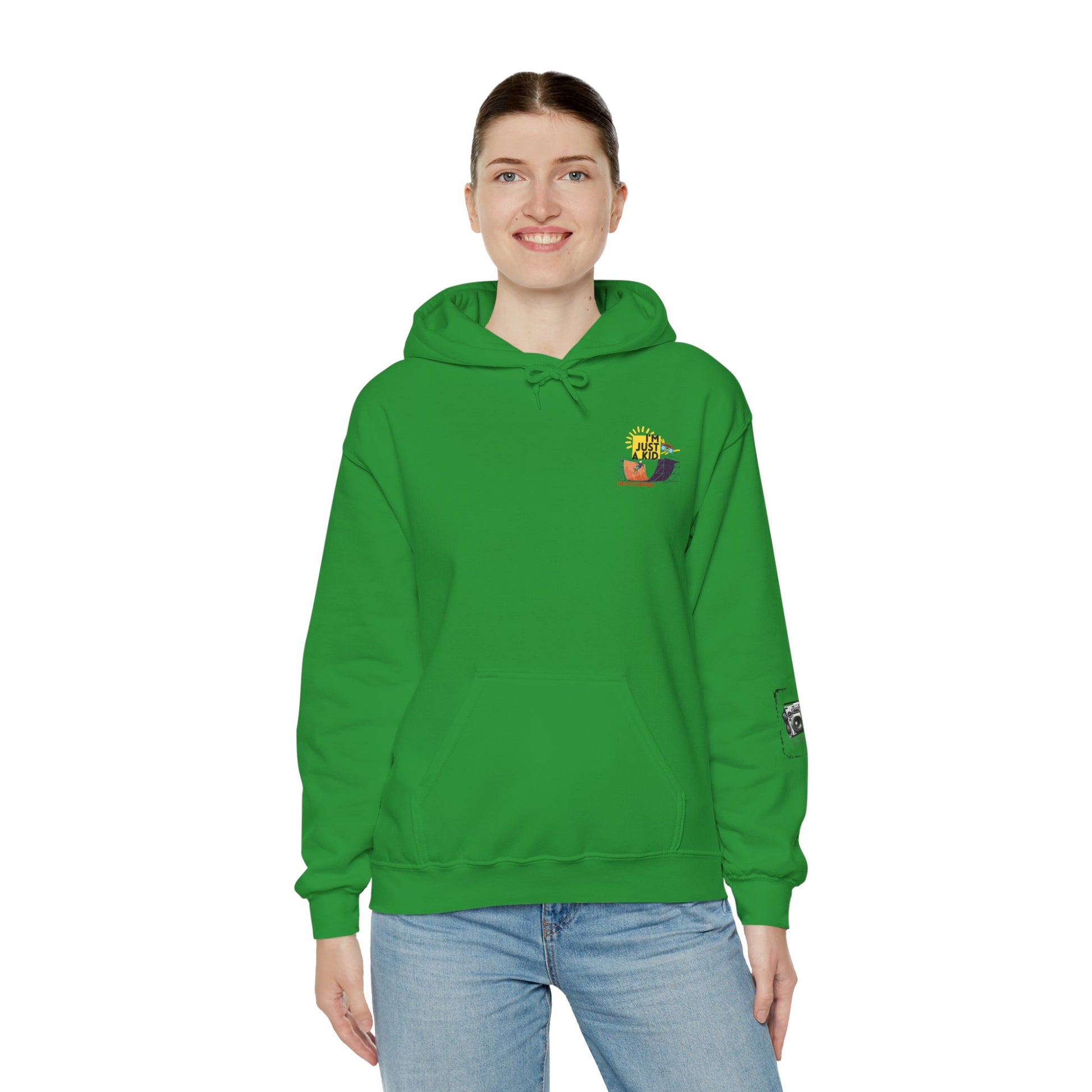 "I’m Just a Kid" Oversized Pop Punk Hoodie - Unisex Heavy Blend™ | Fun Graphic Sweatshirt, Youth Streetwear, Gifts for Boys & Girls, Birthday, Everyday Wear - Mixtape Hearts
