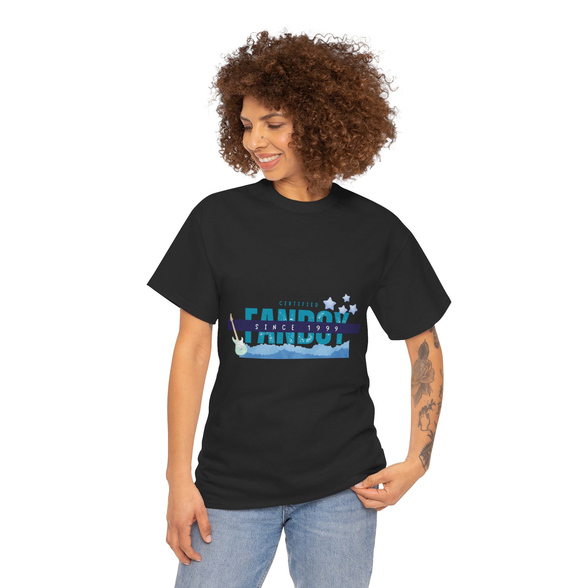 Certified Fanboy Since 1999 – Retro Pop Music Tee, Casual Tee, Graphic T-Shirt, Gift for Fans, Summer Wear, Everyday Comfort - Mixtape Hearts