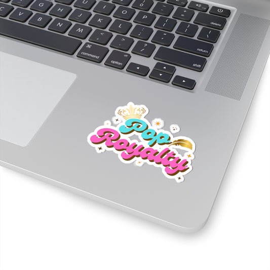 Pop Royalty – Kiss-Cut Sticker– Y2K Attitude Sticker– Emo Pop Nostalgia Sticker– Retro 90s Music Sticker, Retro Music Stickers, Laptop Decor, Gift for Music Lovers, Trendy Stickers, Fun Gift Ideas - Mixtape Hearts