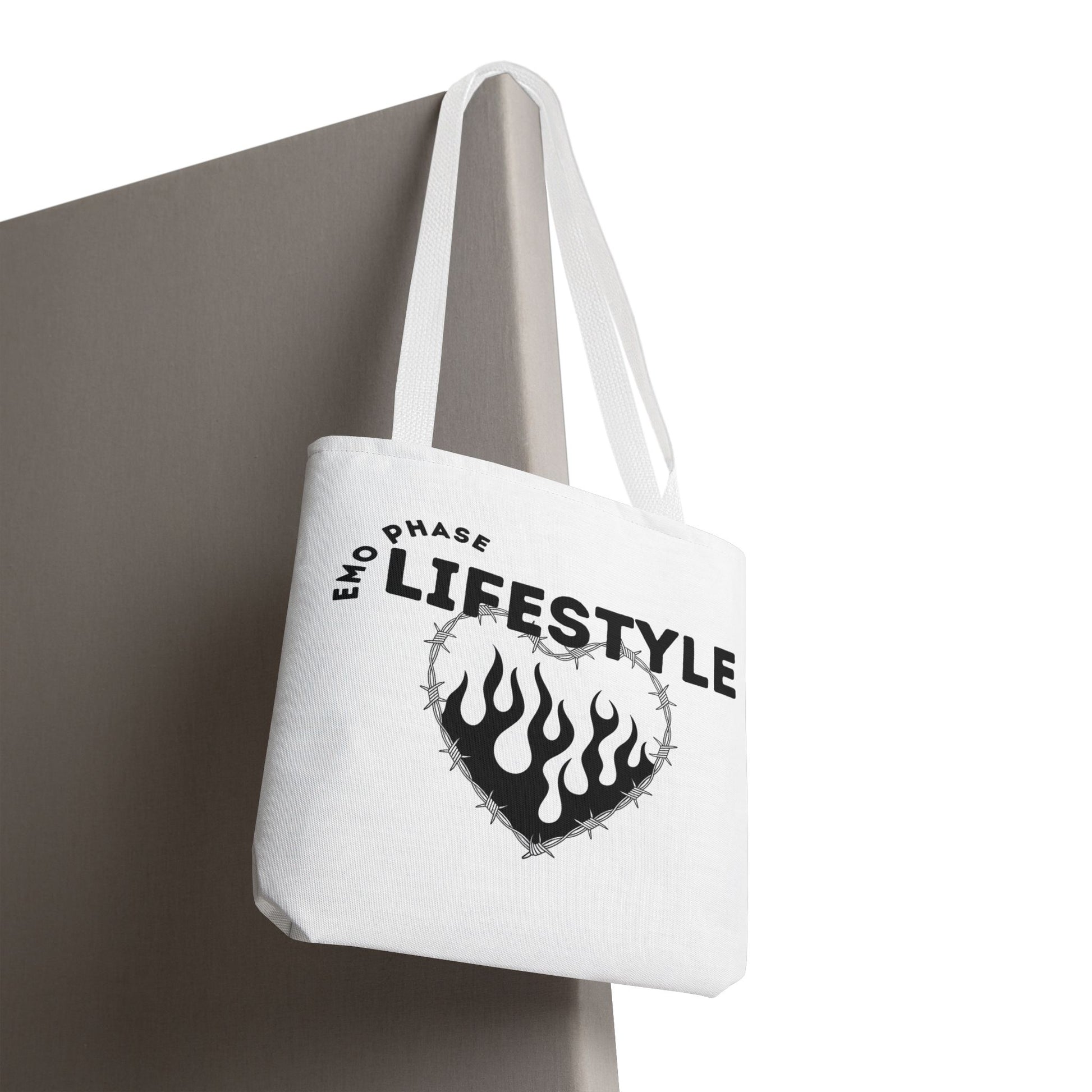 Emo Phase Lifestyle – Emotional Era Tote Bag - AOP, Fun and Stylish, Perfect for Music Lovers, Gift for Friends, Everyday Use, Beach Bag, Eco-Friendly - Mixtape Hearts