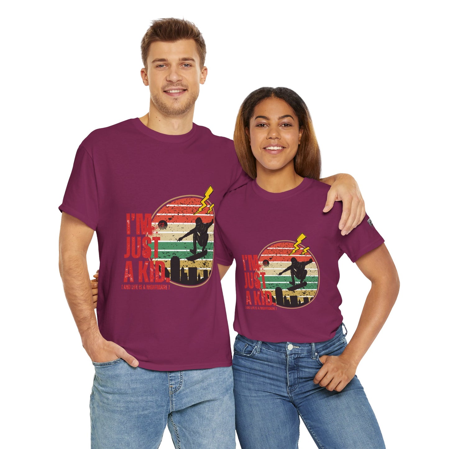 I’m Just a Kid T-Shirt – 2000s Pop Punk Graphic Tee Inspired by Simple Plan, Unisex Cotton T-Shirt, Gift for Young Explorers, Playful Design for All Ages - Mixtape Hearts