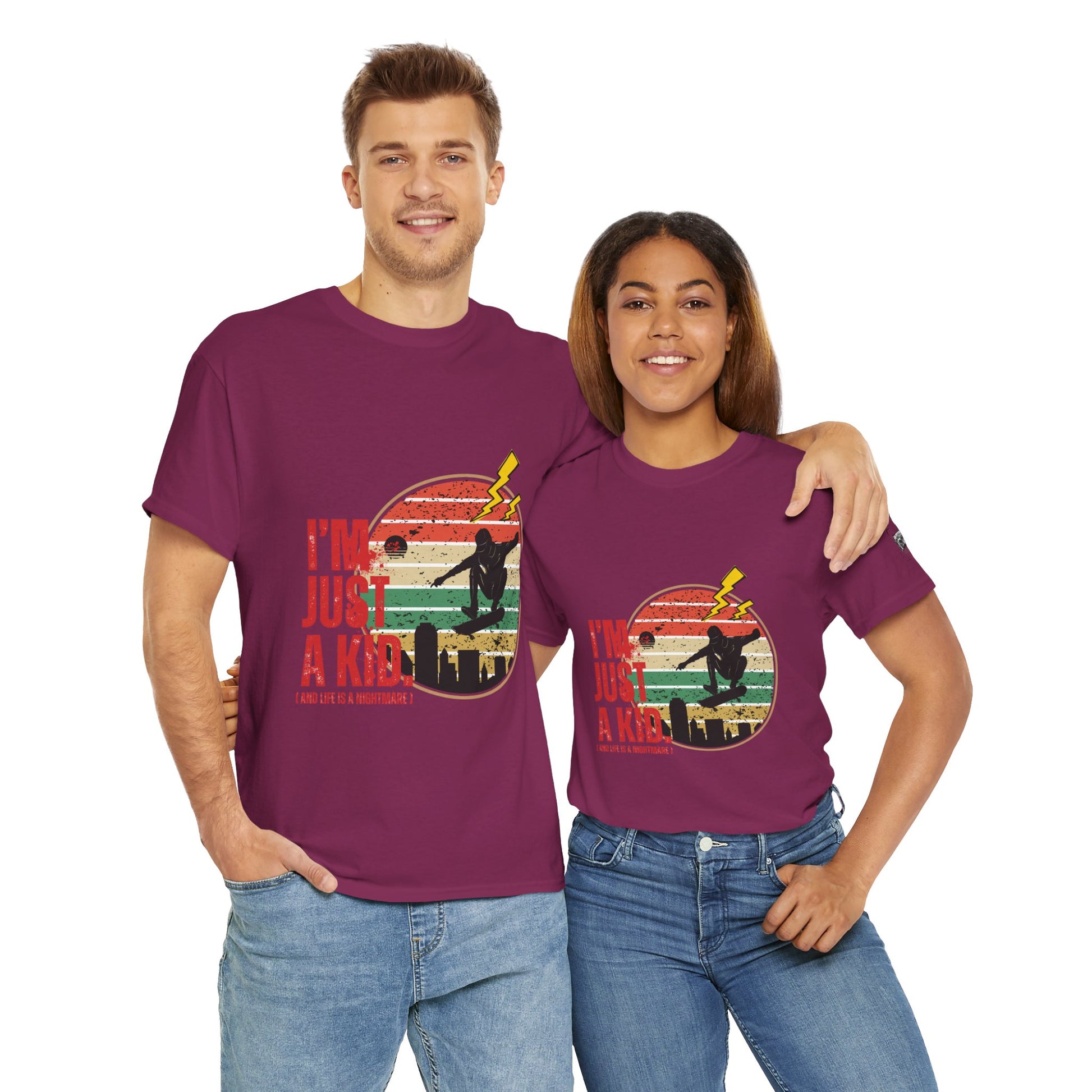 I’m Just a Kid T-Shirt – 2000s Pop Punk Graphic Tee Inspired by Simple Plan, Unisex Cotton T-Shirt, Gift for Young Explorers, Playful Design for All Ages - Mixtape Hearts