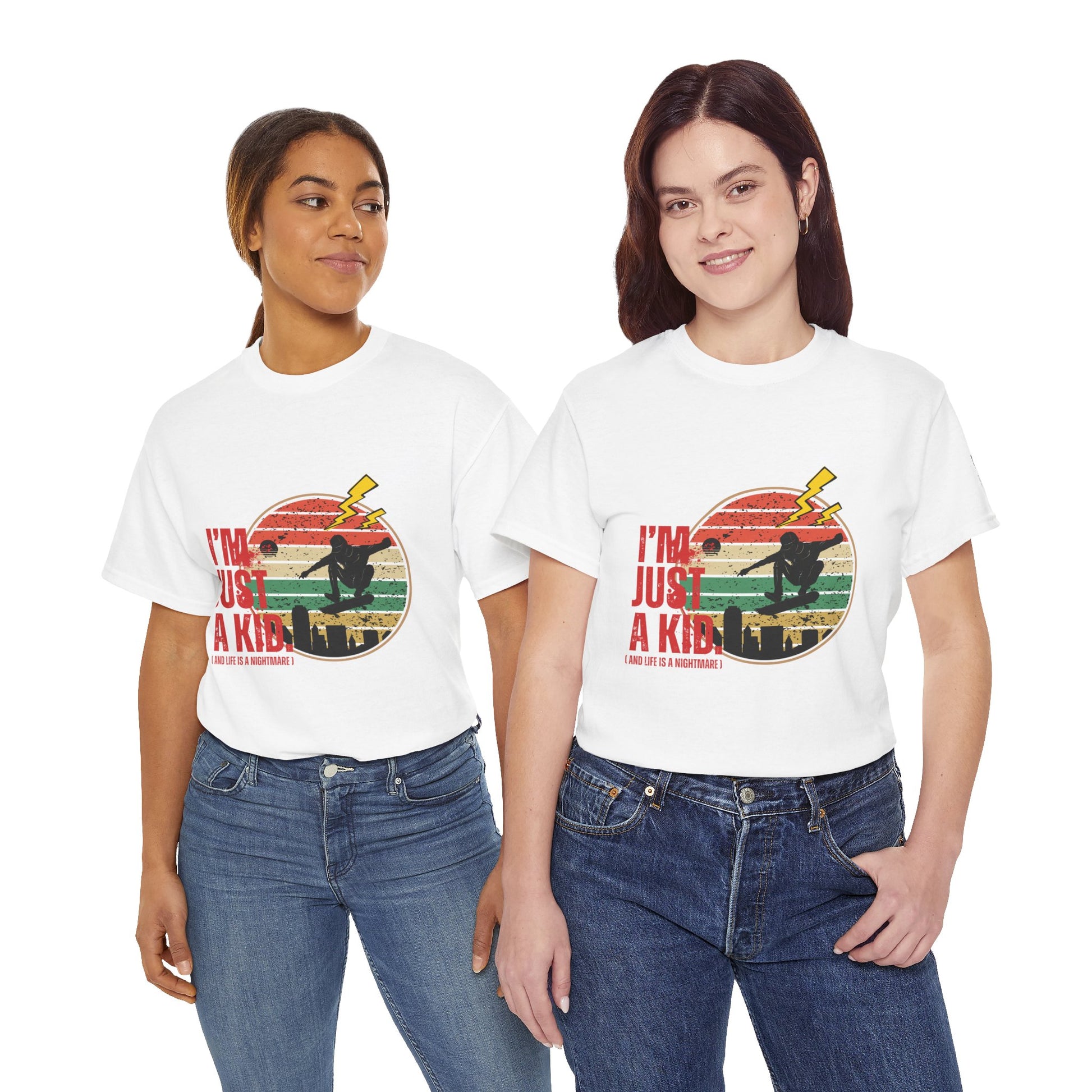 I’m Just a Kid T-Shirt – 2000s Pop Punk Graphic Tee Inspired by Simple Plan, Unisex Cotton T-Shirt, Gift for Young Explorers, Playful Design for All Ages - Mixtape Hearts