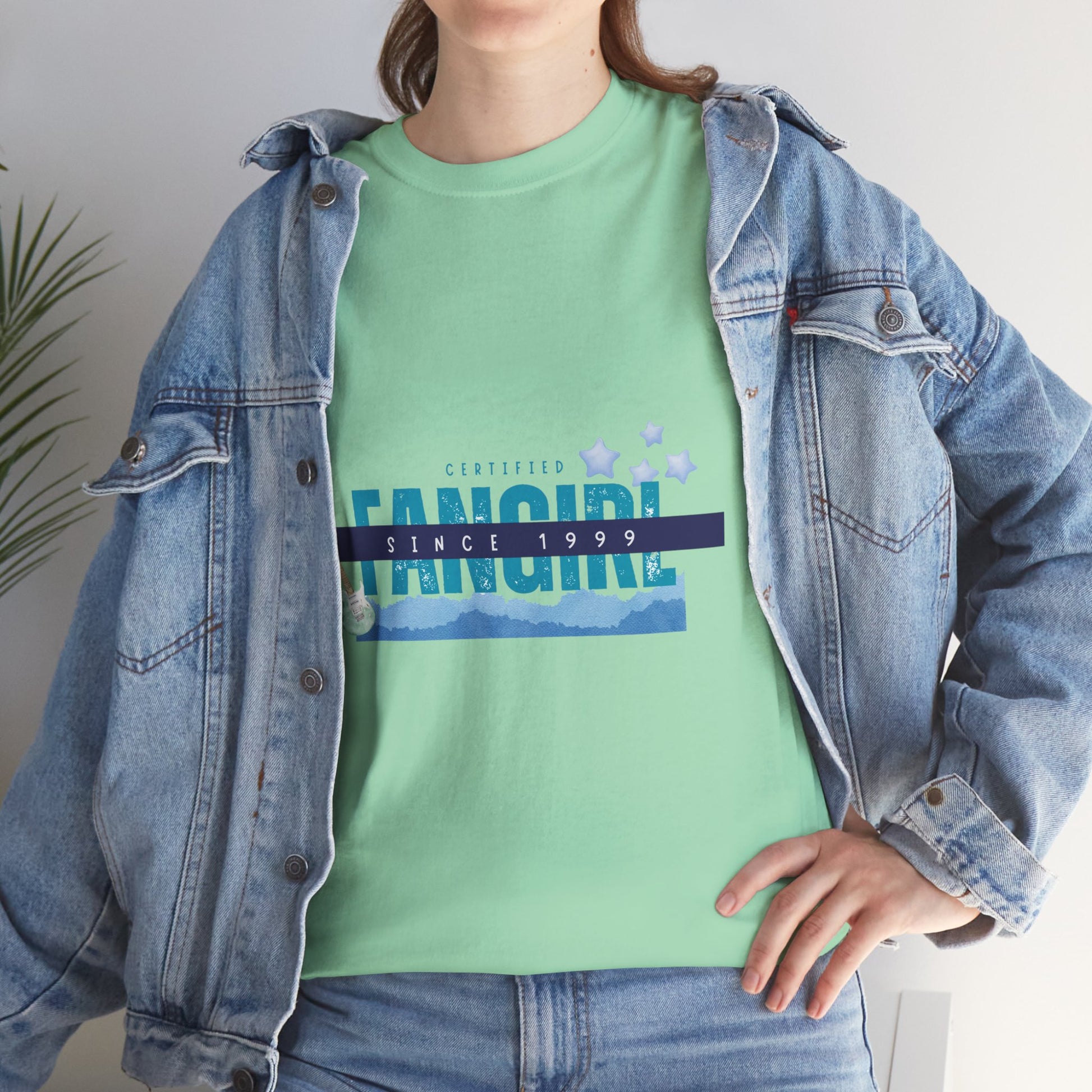 Certified Fangirl Since 1999 – Retro Pop Music Tee, Casual Tee, Graphic T-Shirt, Gift for Fans, Summer Wear, Everyday Comfort - Mixtape Hearts