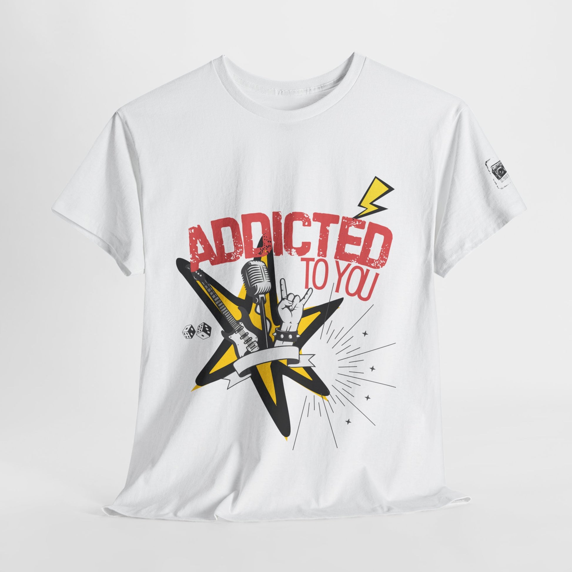 "Addicted to You" – Sad Songs & Soft Cotton Tee | Casual Graphic Tee, Gift for Music Lovers, Trendy Streetwear, Comfortable Everyday Wear, [...] - Mixtape Hearts