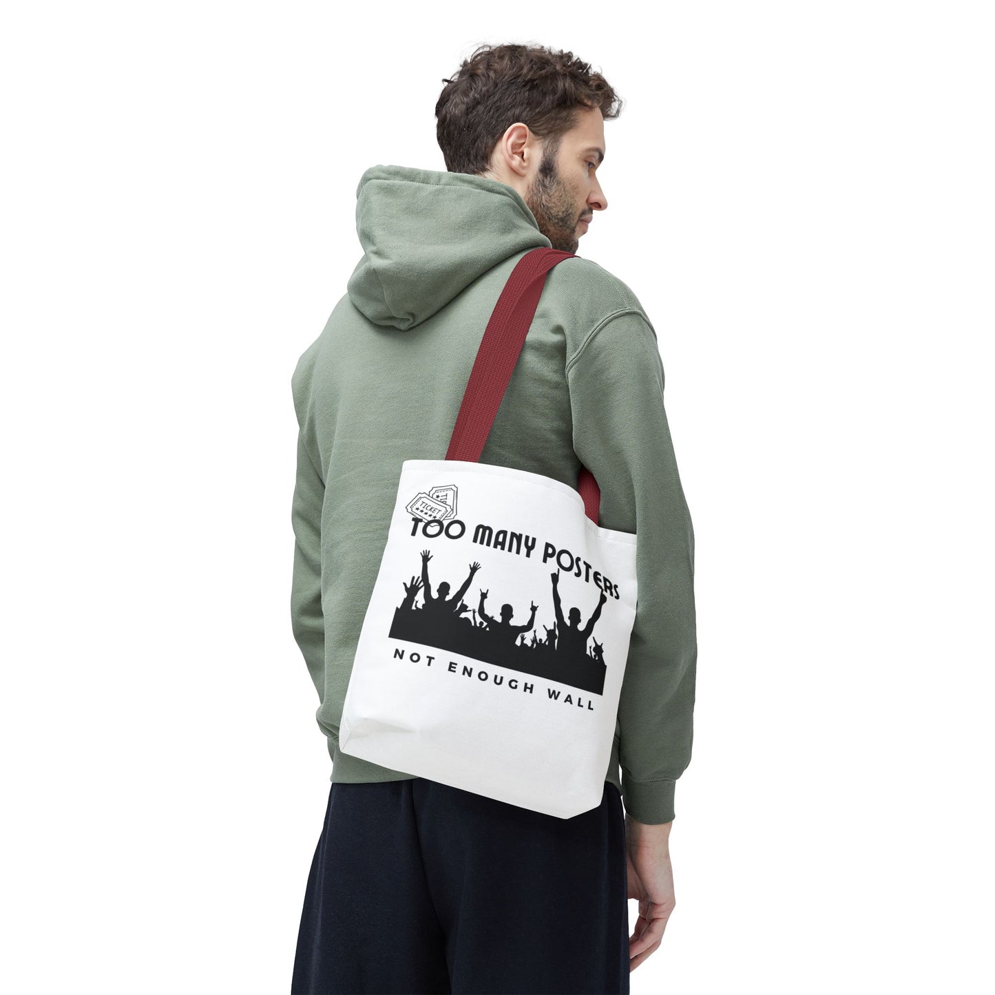 Too Many Posters, Not Enough Wall – Fangirl Era Tote Bag - AOP, Fun and Stylish, Perfect for Music Lovers, Gift for Friends, Everyday Use, Beach Bag, Eco-Friendly - Mixtape Hearts