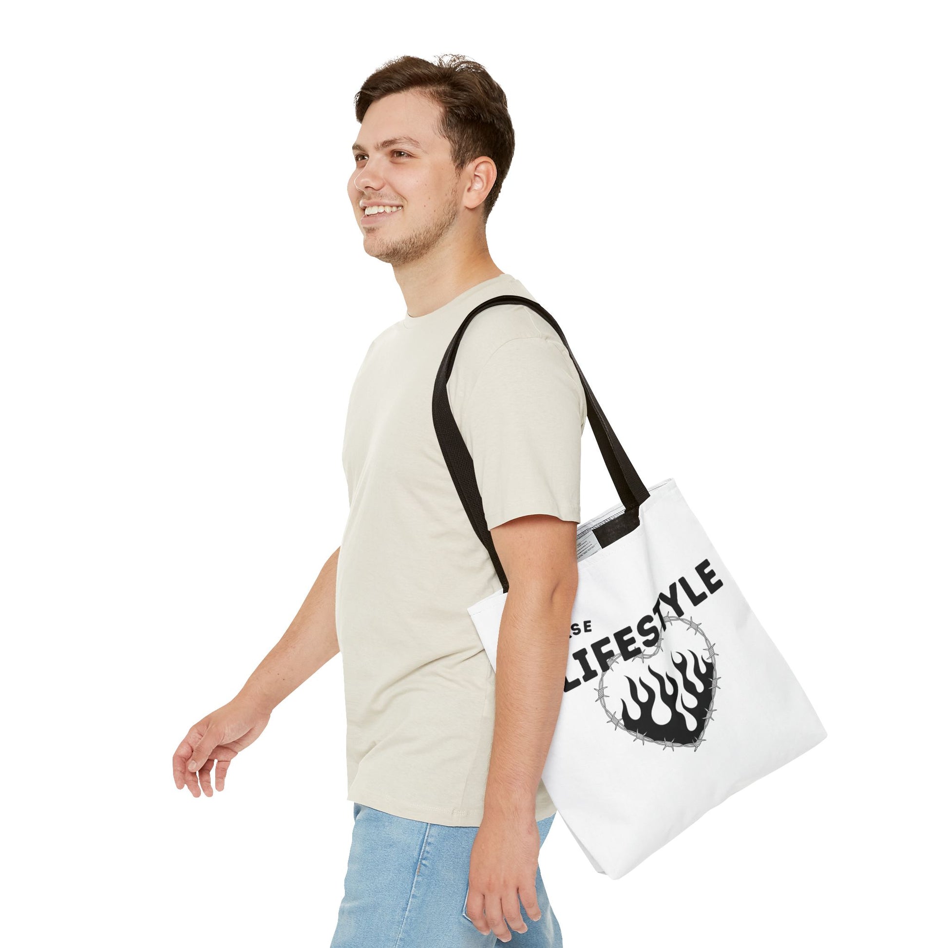 Emo Phase Lifestyle – Emotional Era Tote Bag - AOP, Fun and Stylish, Perfect for Music Lovers, Gift for Friends, Everyday Use, Beach Bag, Eco-Friendly - Mixtape Hearts