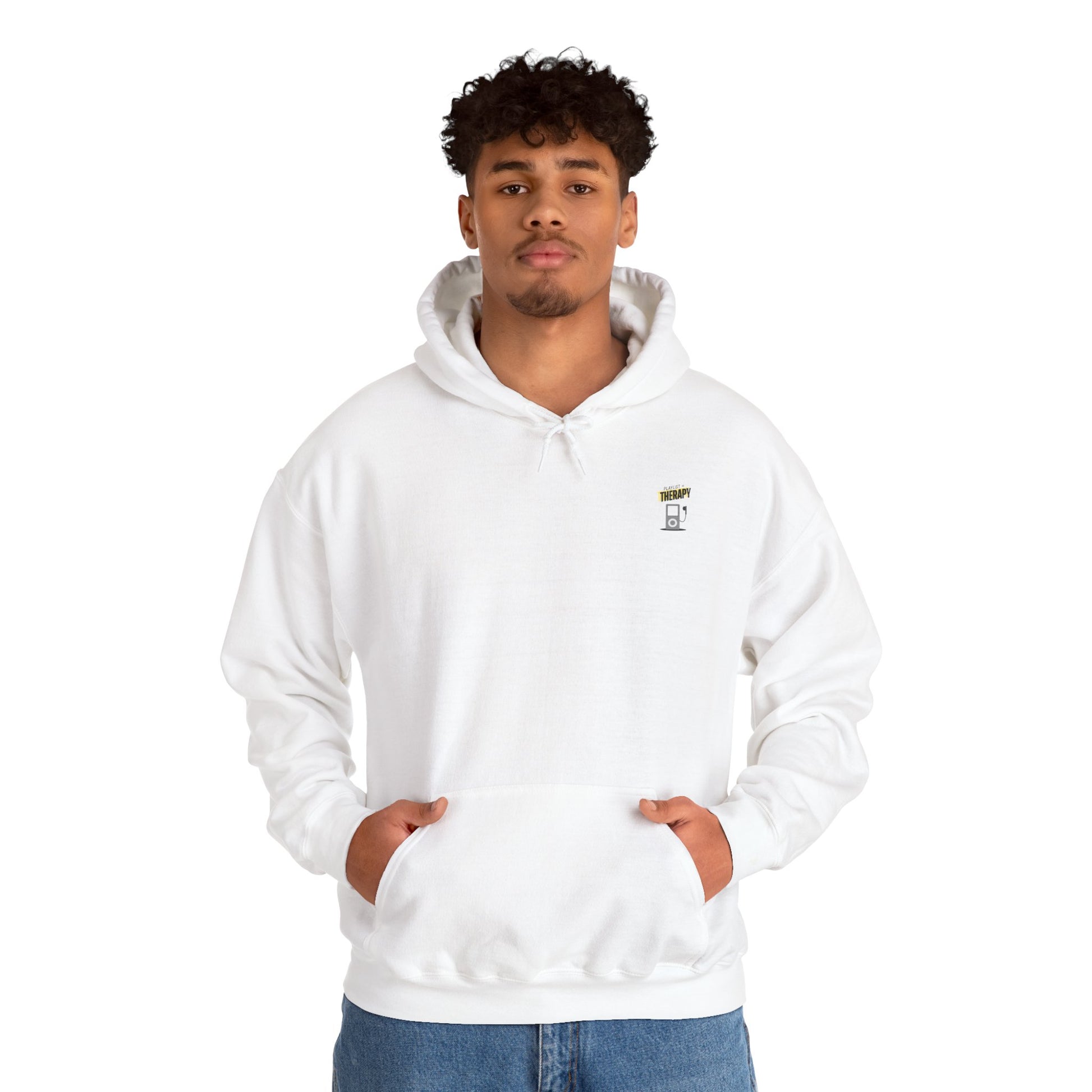 Playlist = Therapy – Cozy Hoodie – Cozy Throwback Hoodie – Cozy Retro Hoodie – Stylish Streetwear, Cozy Layering Piece, Unique Graphic Hoodie - Mixtape Hearts