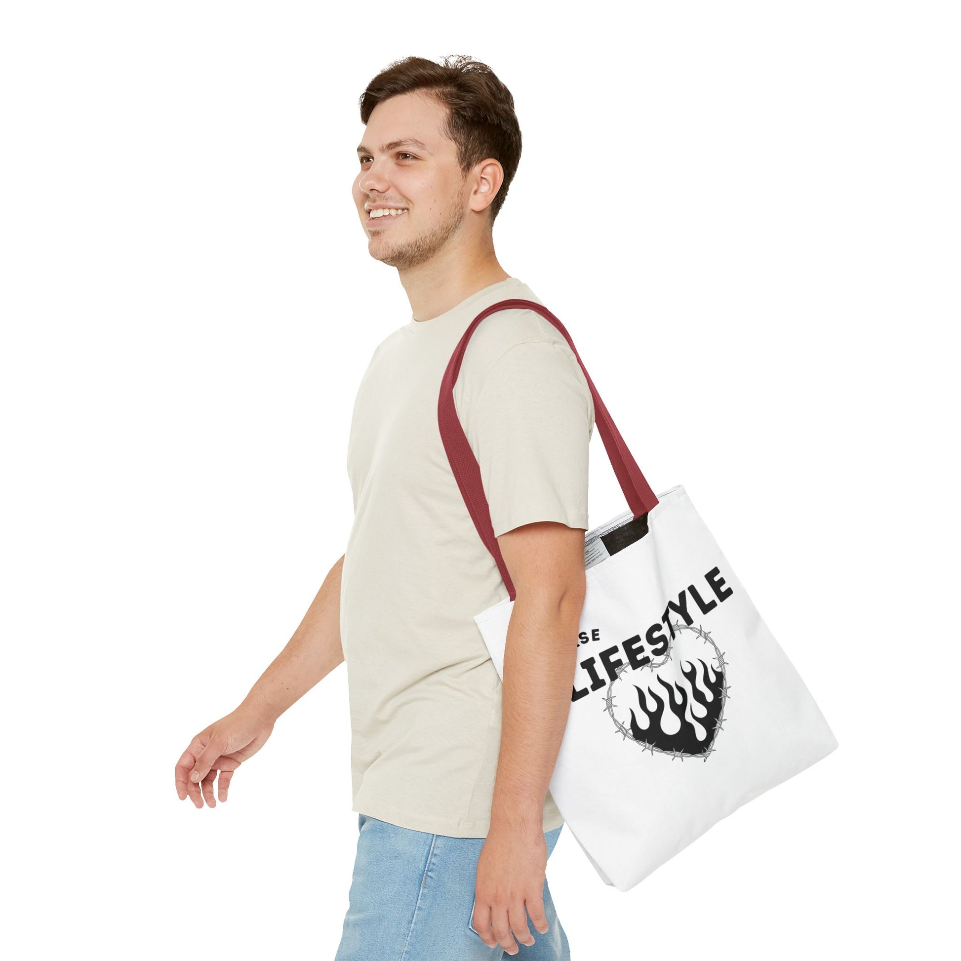 Emo Phase Lifestyle – Emotional Era Tote Bag - AOP, Fun and Stylish, Perfect for Music Lovers, Gift for Friends, Everyday Use, Beach Bag, Eco-Friendly - Mixtape Hearts