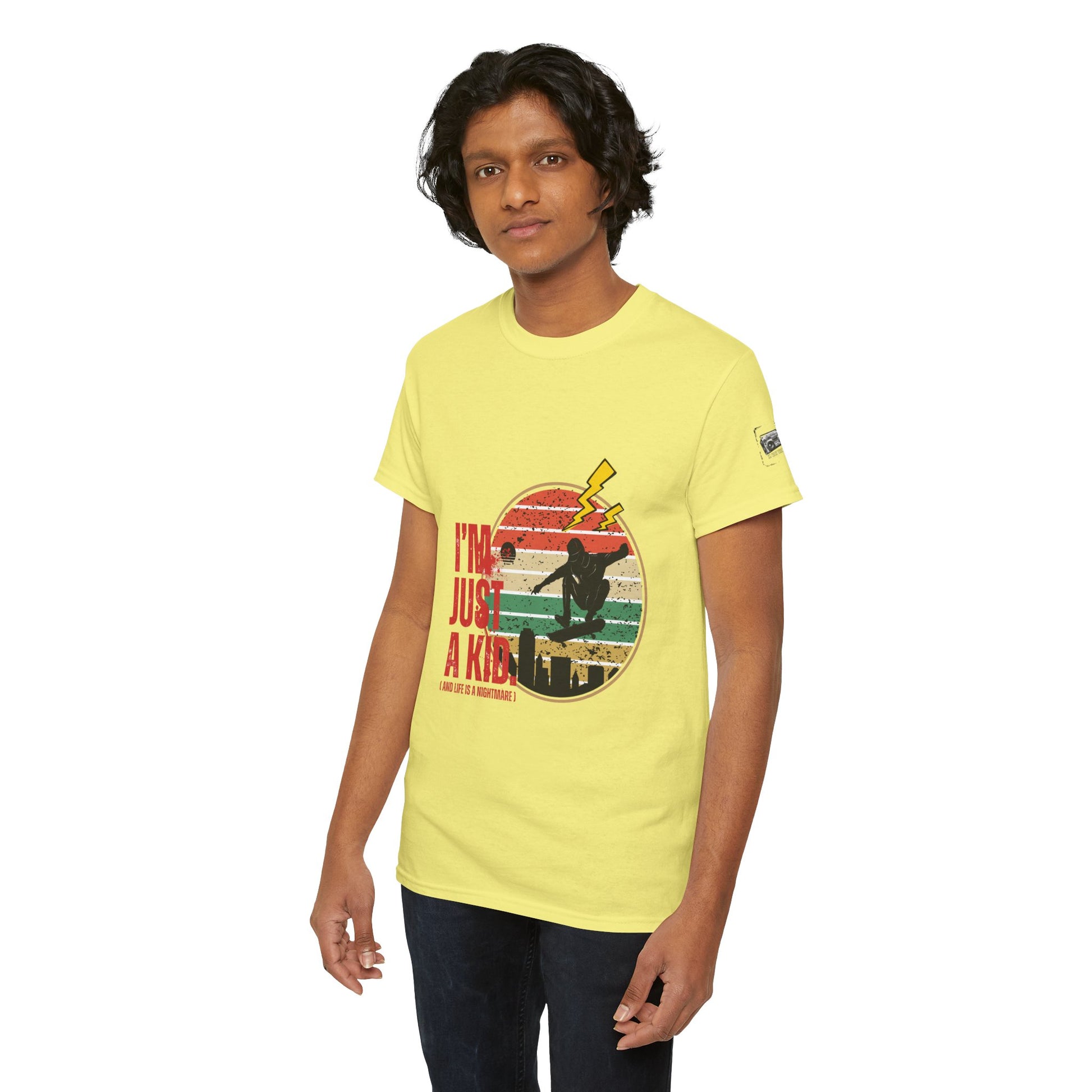 I’m Just a Kid T-Shirt – 2000s Pop Punk Graphic Tee Inspired by Simple Plan, Unisex Cotton T-Shirt, Gift for Young Explorers, Playful Design for All Ages - Mixtape Hearts
