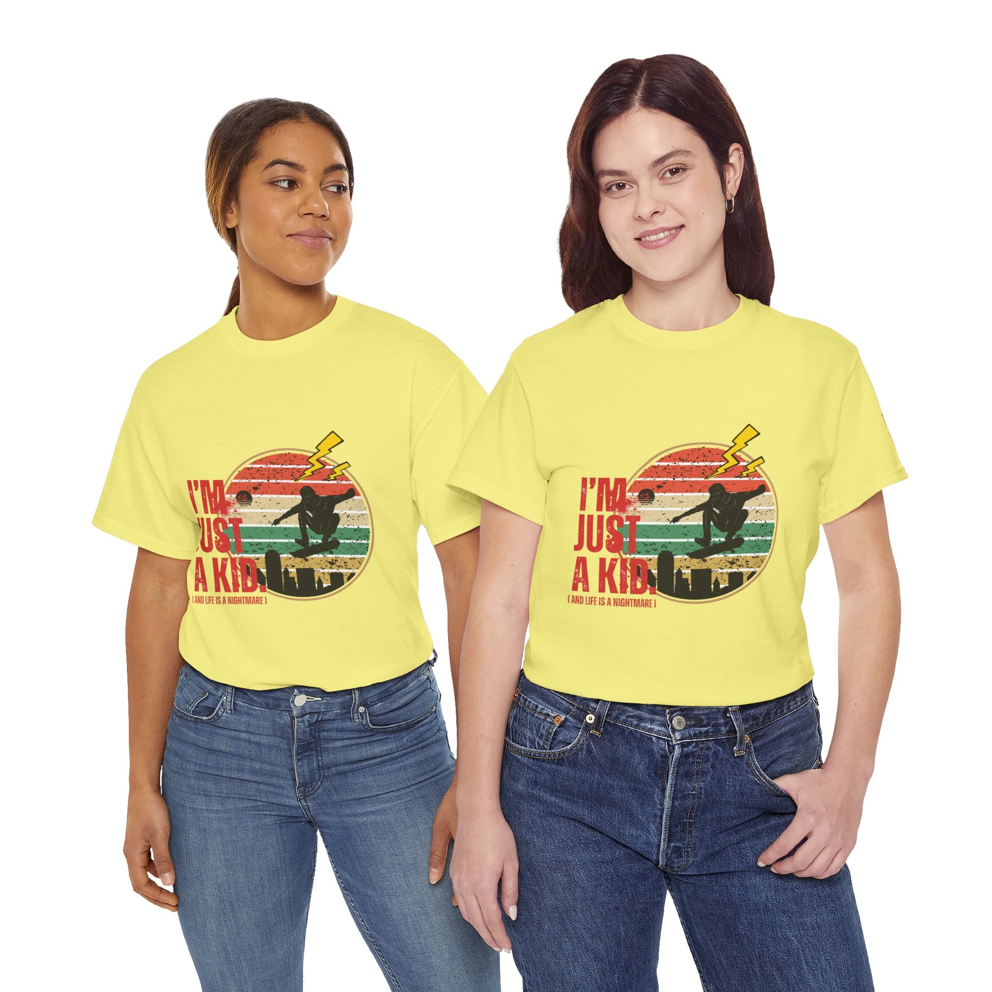 I’m Just a Kid T-Shirt – 2000s Pop Punk Graphic Tee Inspired by Simple Plan, Unisex Cotton T-Shirt, Gift for Young Explorers, Playful Design for All Ages - Mixtape Hearts