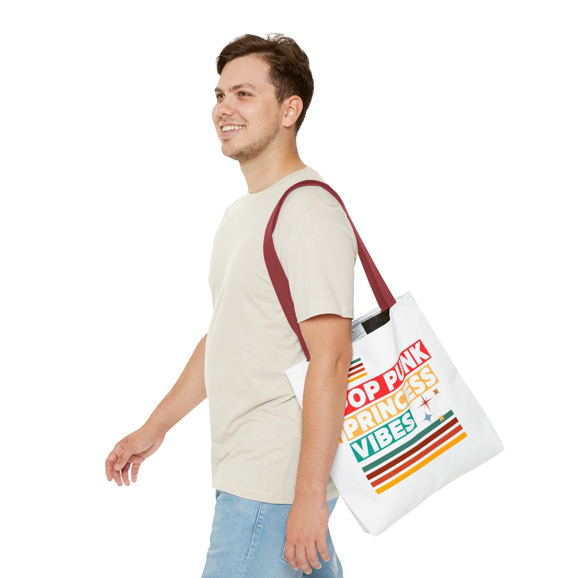 Pop Punk Princess Vibes – Loud & Cute Tote Bag– Emotional Era Tote Bag - AOP, Fun and Stylish, Perfect for Music Lovers, Gift for Friends, Everyday Use, Beach Bag, Eco-Friendly - Mixtape Hearts