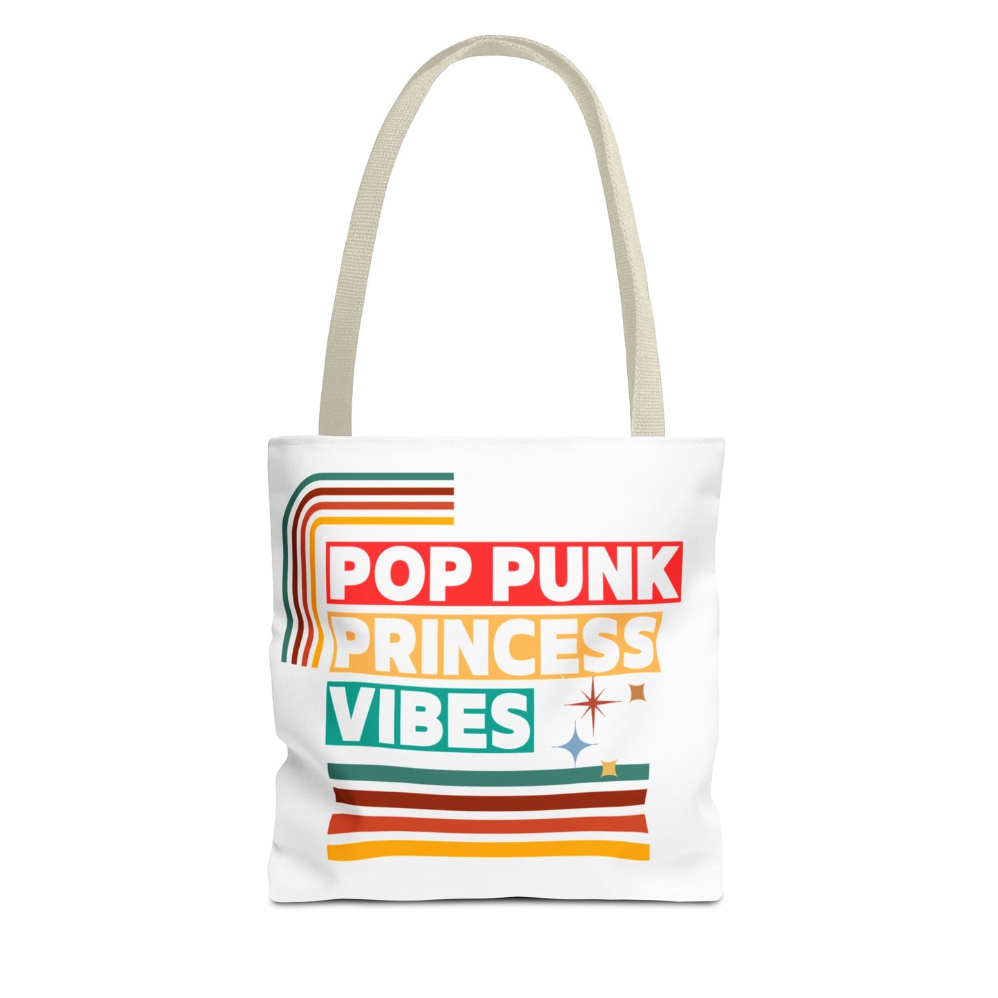 Pop Punk Princess Vibes – Loud & Cute Tote Bag– Emotional Era Tote Bag - AOP, Fun and Stylish, Perfect for Music Lovers, Gift for Friends, Everyday Use, Beach Bag, Eco-Friendly - Mixtape Hearts