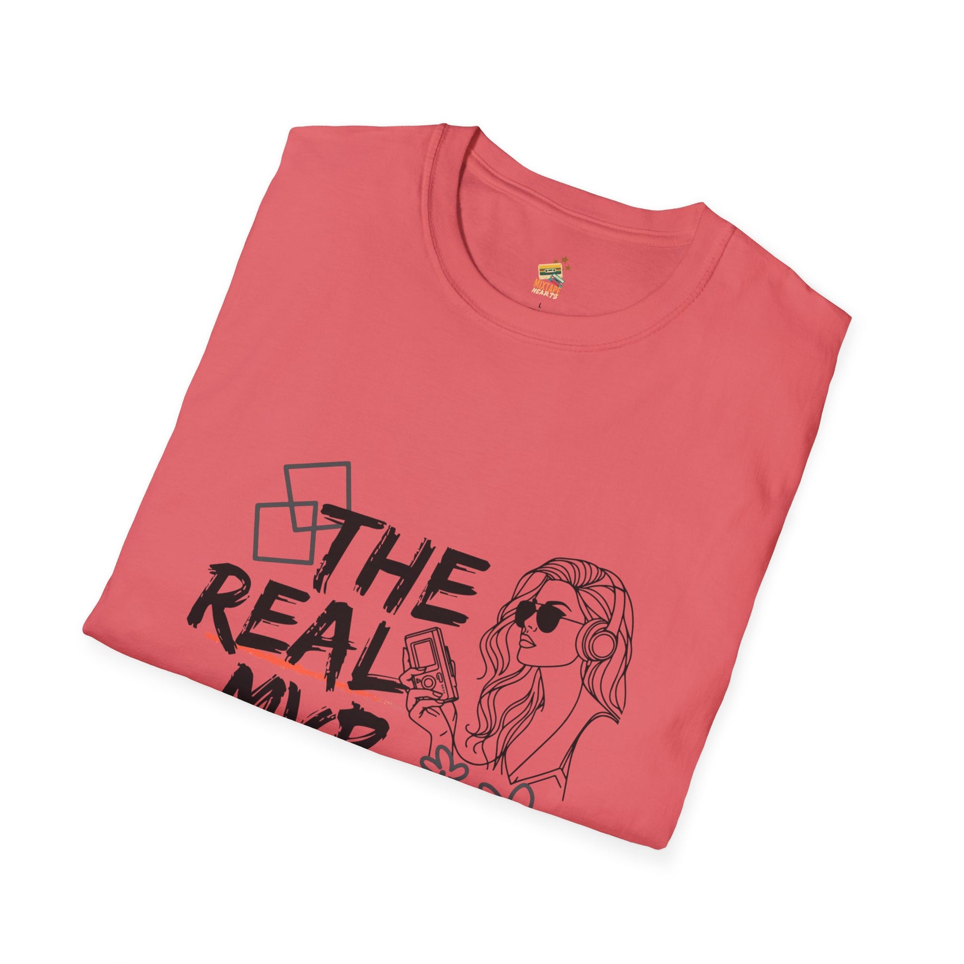 The Real MVP: My Walkman – 90s Nostalgia Unisex Tee| Gift for Walkman Fans, Vintage Style Tee, Casual Wear, Concert Outfit, Unisex Apparel - Mixtape Hearts