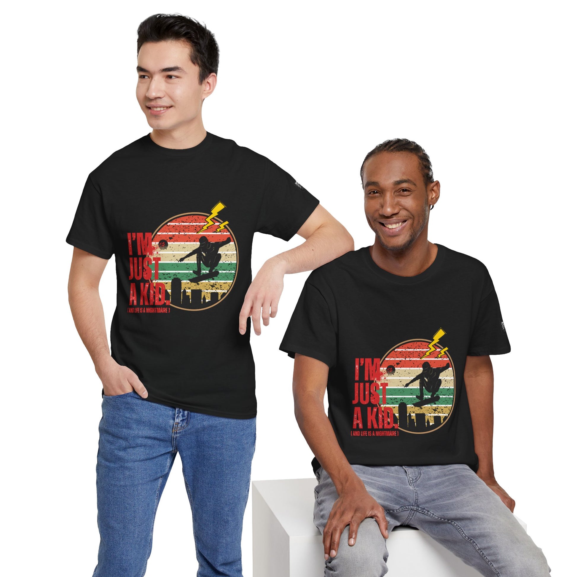 I’m Just a Kid T-Shirt – 2000s Pop Punk Graphic Tee Inspired by Simple Plan, Unisex Cotton T-Shirt, Gift for Young Explorers, Playful Design for All Ages - Mixtape Hearts