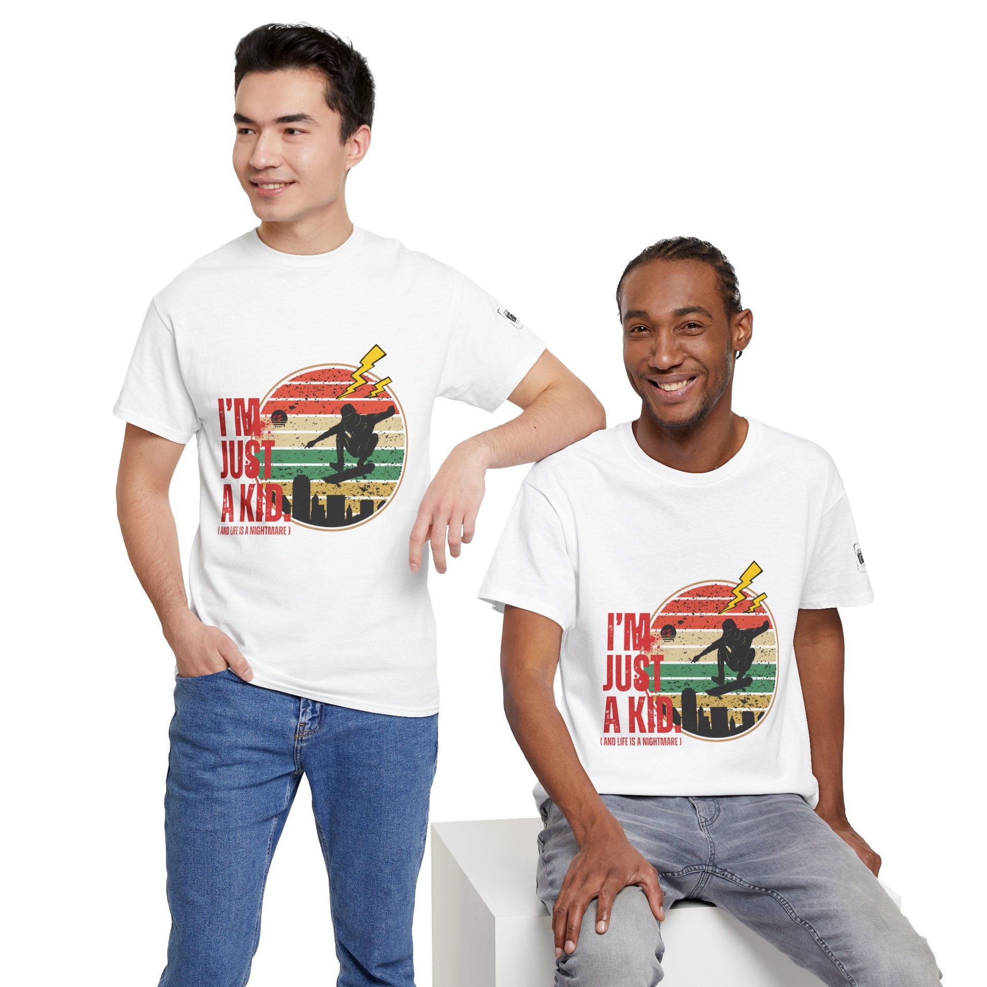 I’m Just a Kid T-Shirt – 2000s Pop Punk Graphic Tee Inspired by Simple Plan, Unisex Cotton T-Shirt, Gift for Young Explorers, Playful Design for All Ages - Mixtape Hearts