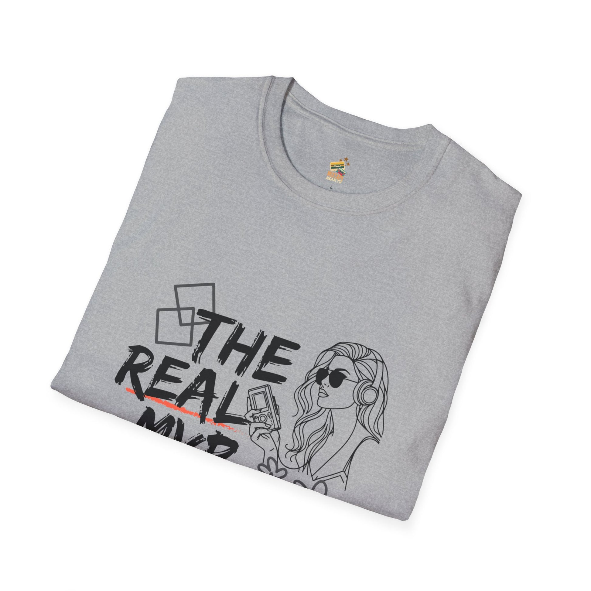 The Real MVP: My Walkman – 90s Nostalgia Unisex Tee| Gift for Walkman Fans, Vintage Style Tee, Casual Wear, Concert Outfit, Unisex Apparel - Mixtape Hearts