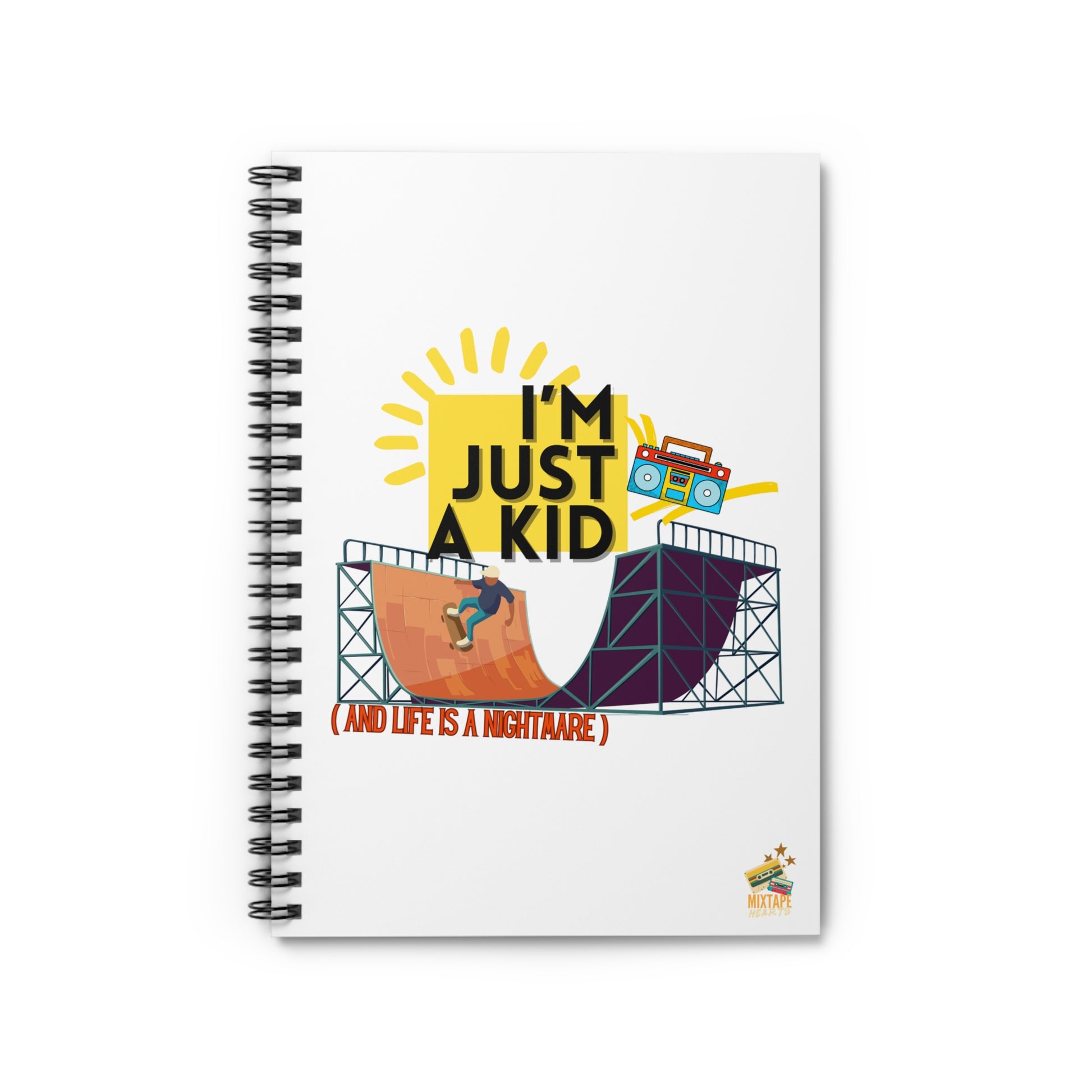 “I’m Just a Kid” and This Is My Spiral of Thoughts - Ideal for School, Doodling, Journaling, Back to School - Mixtape Hearts